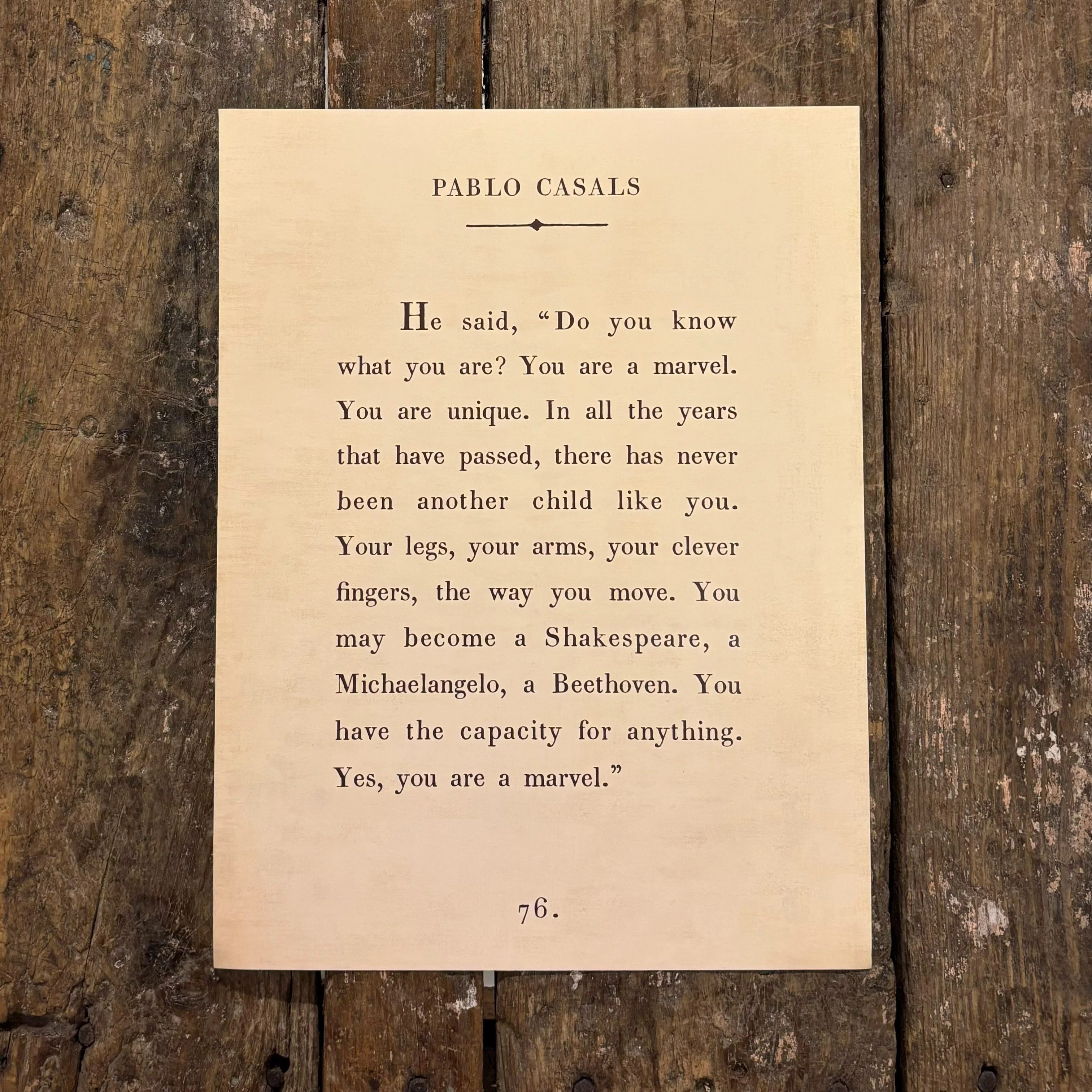Pablo Casals Art Poster in Cream - Image 3