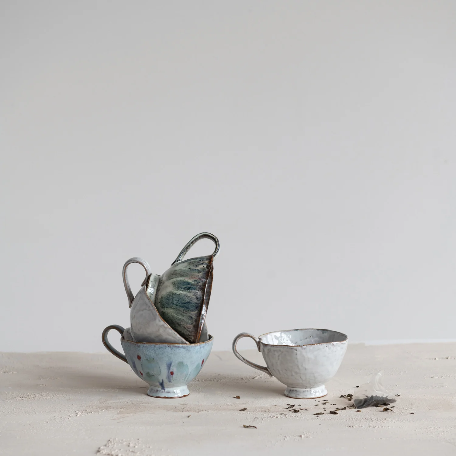14 oz. Stoneware Footed Mug, 4 Colors - Image 2