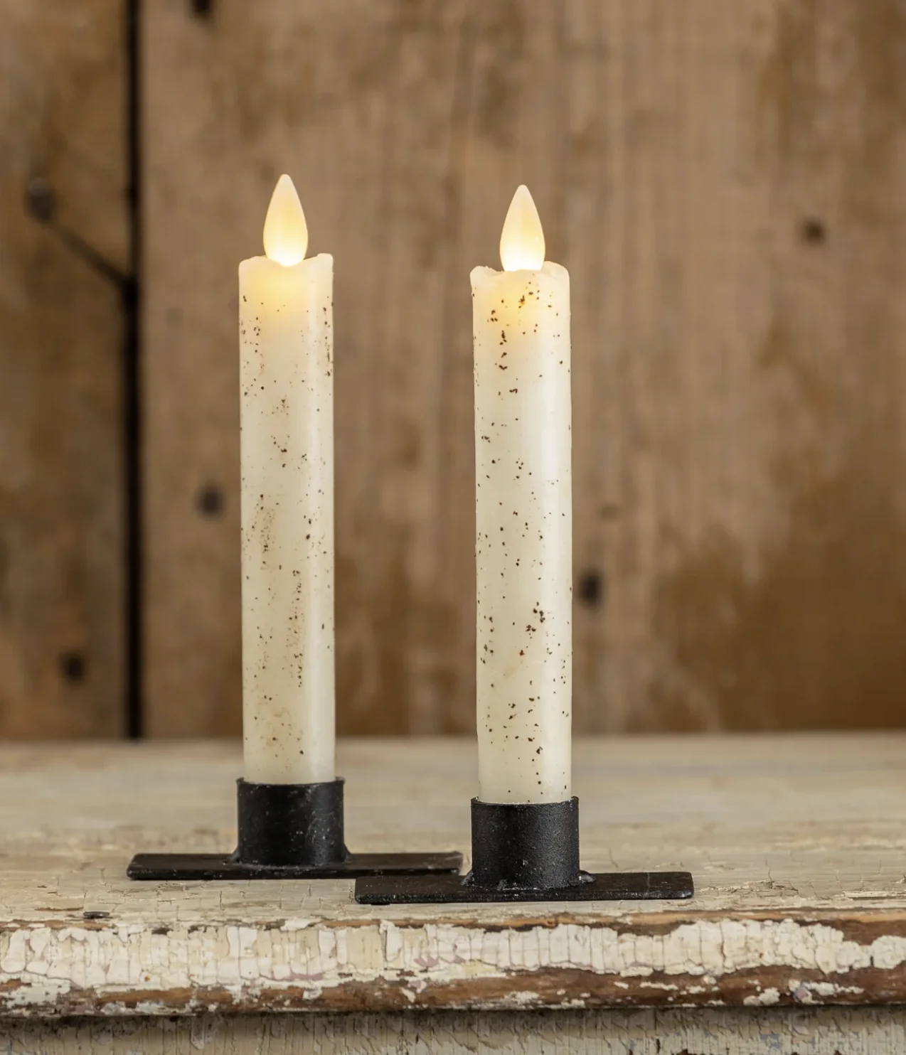 6.75" Moving Flame Cream Taper Candle