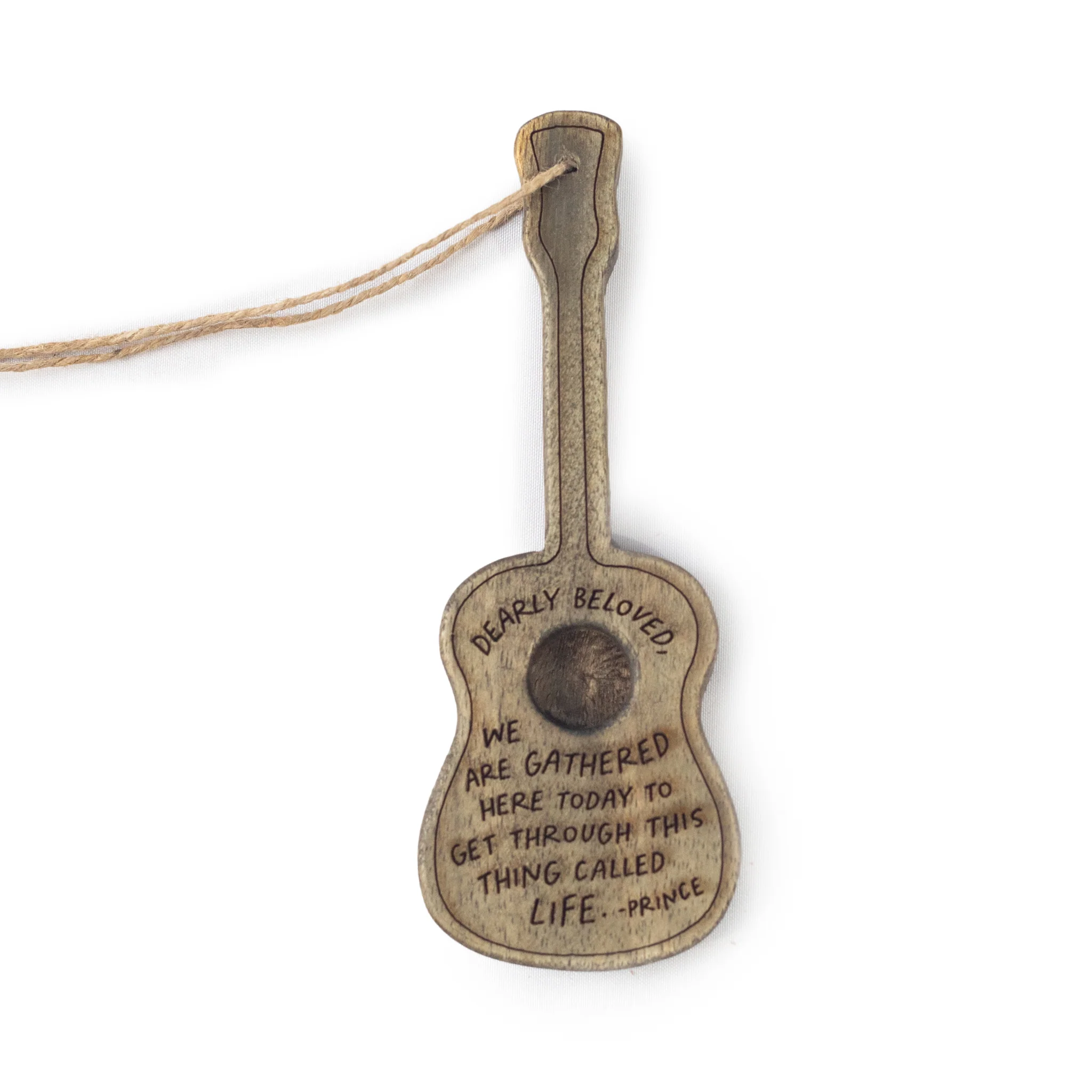 Dearly Beloved (Prince) Wooden Guitar - 2"x5" - Image 3