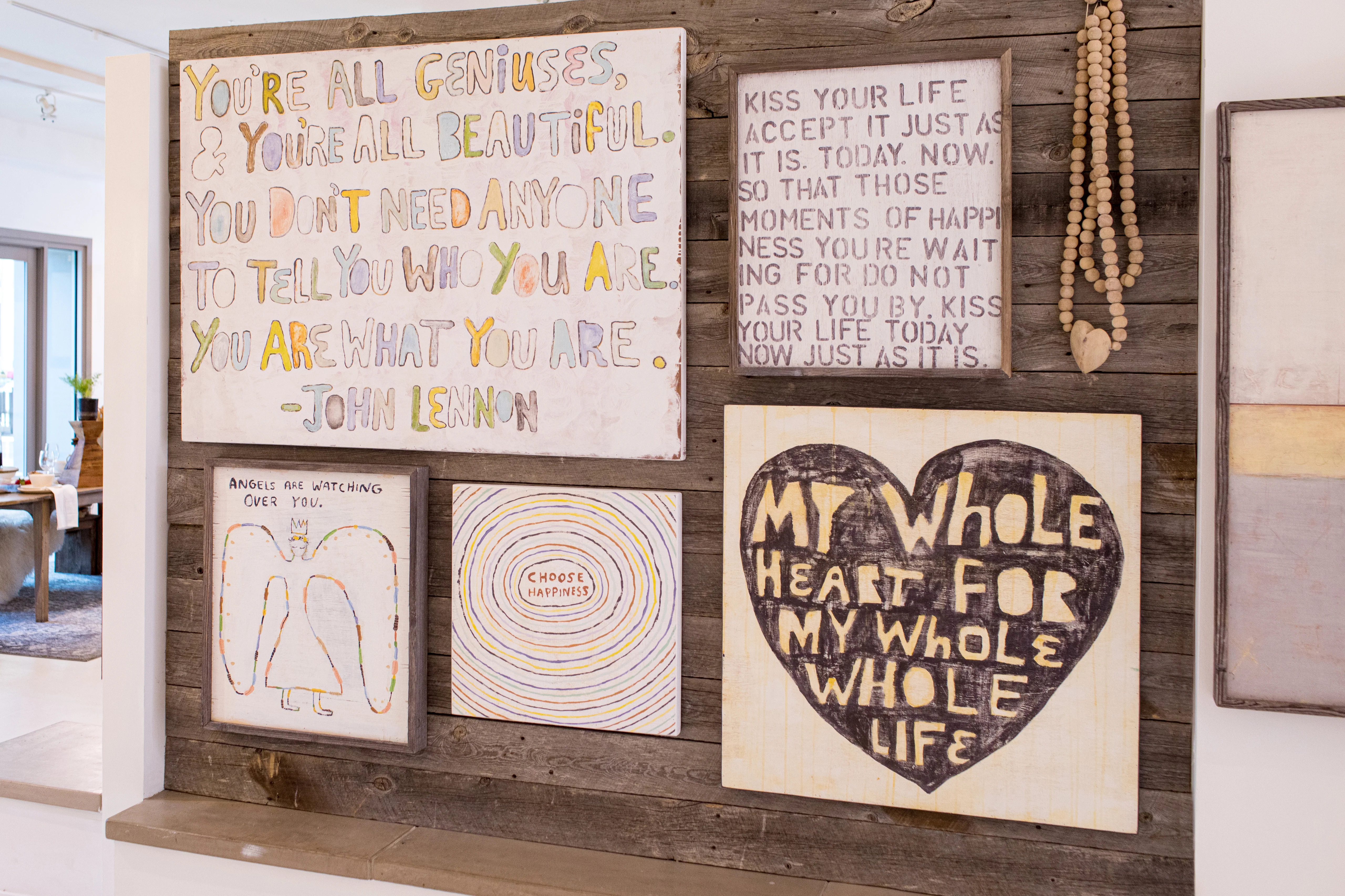 Kiss Your Life (Grey Wood) - Art Print - Image 3