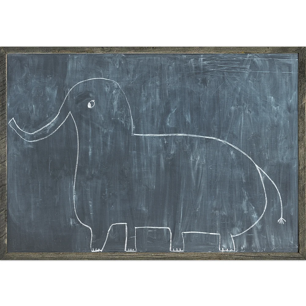 Sophie's Elephant (Grey Wood) - Art Print