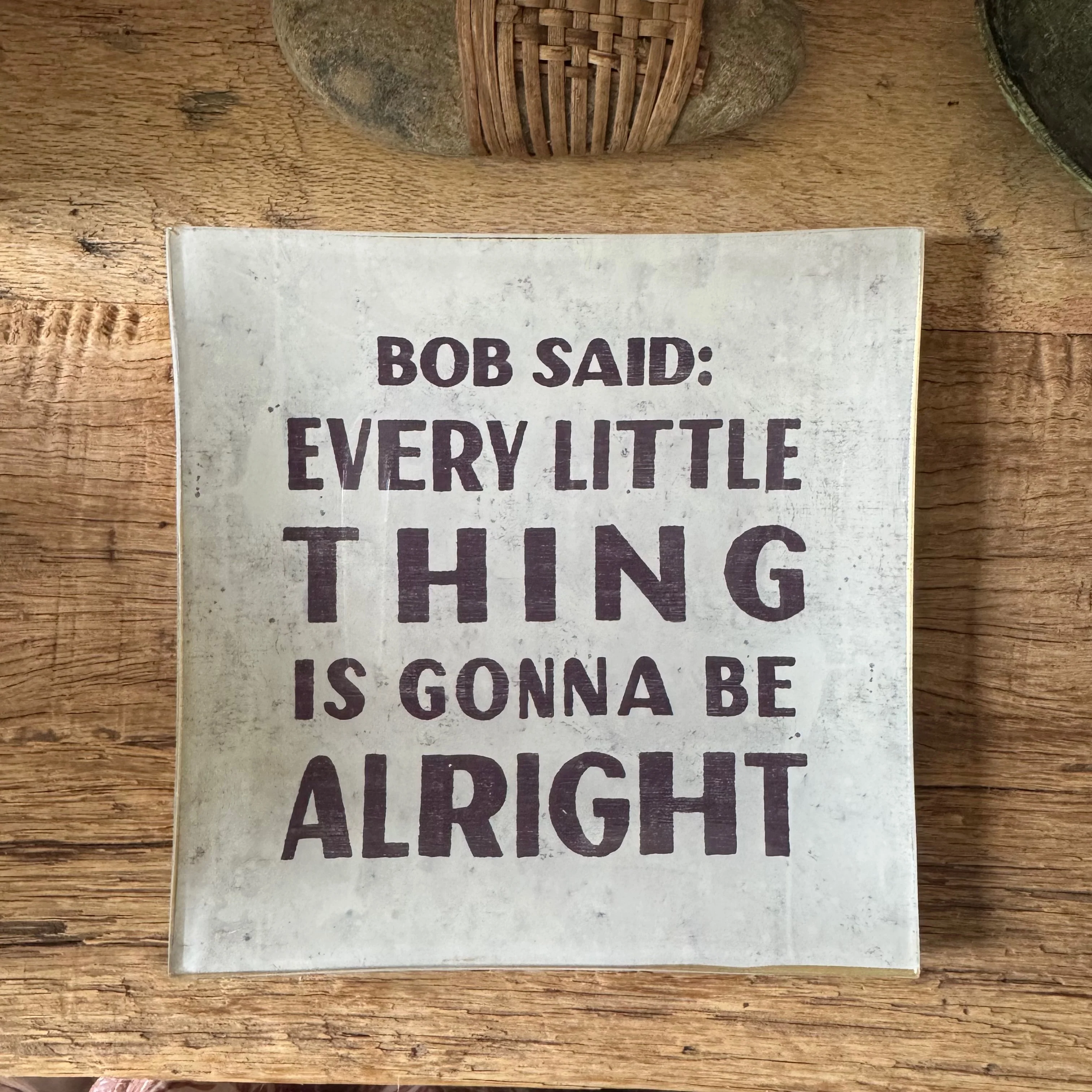 Bob Said Small Square Decoupage Plate - Image 2