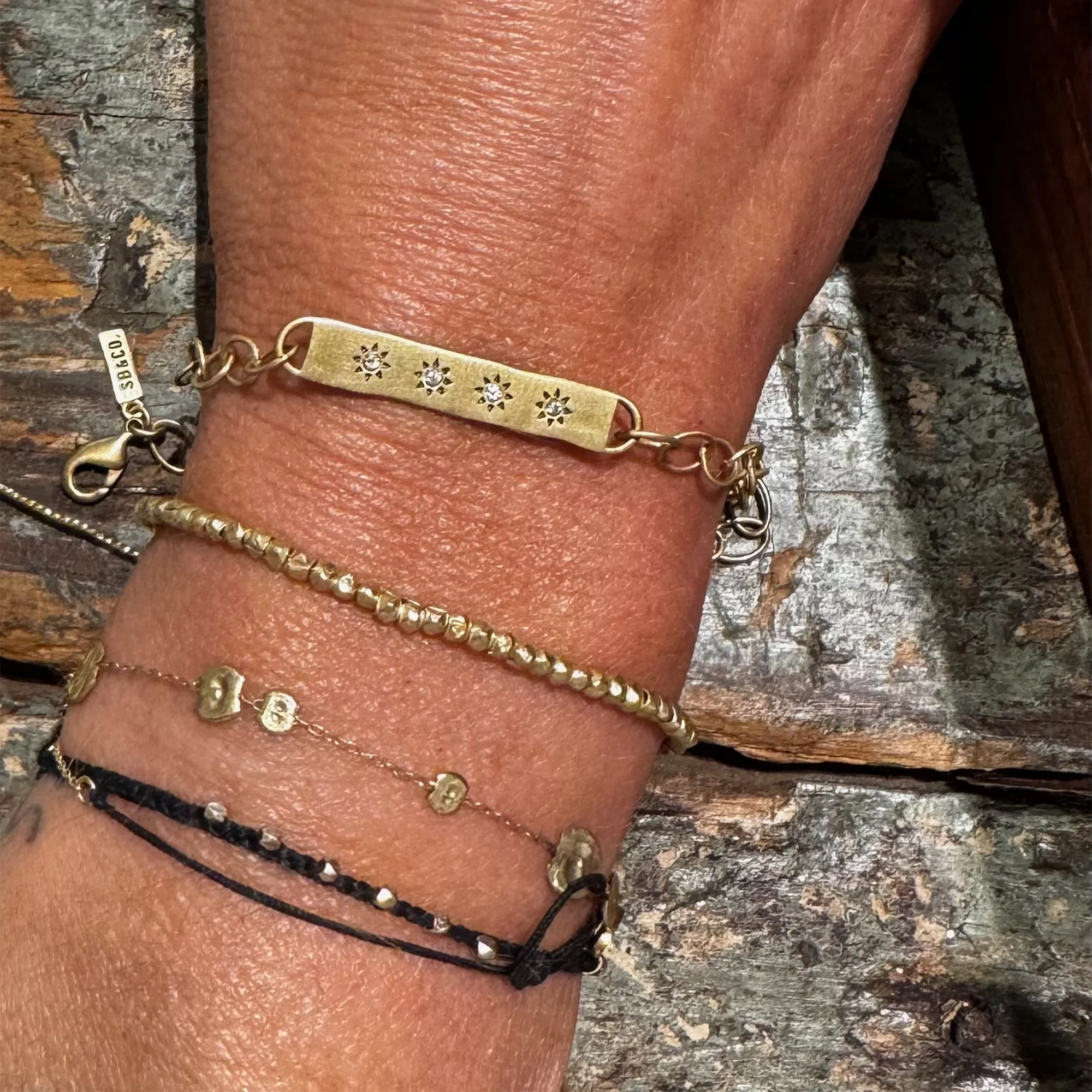 Brass Sun Bar Bracelet - Image 3