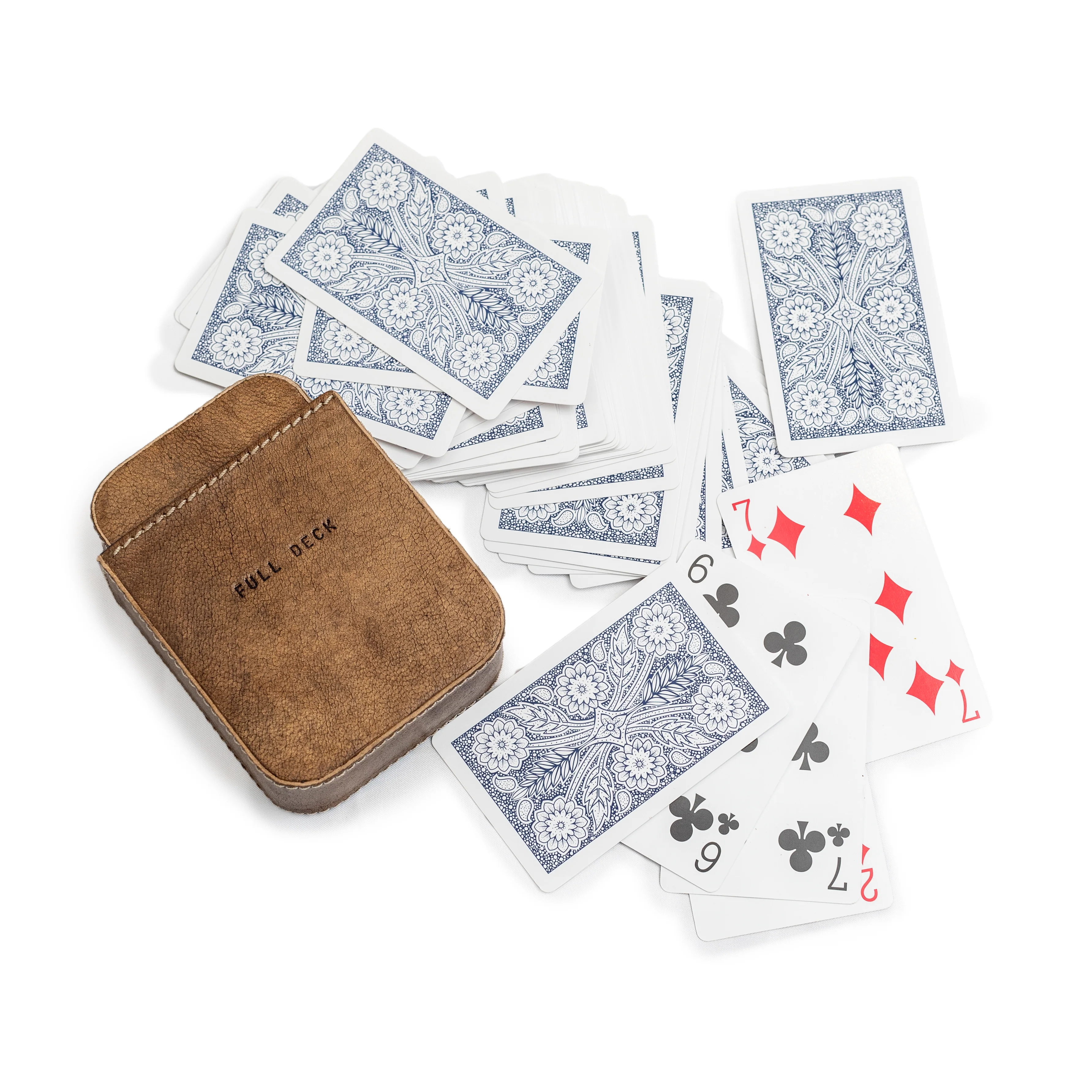 Full Deck Leather Playing Card Case - Maple - Image 3