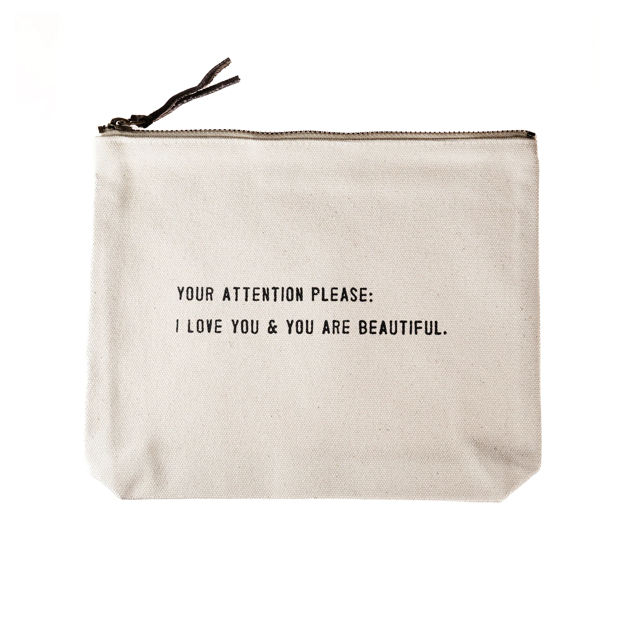 Canvas Zip Bag - Cream - Image 11