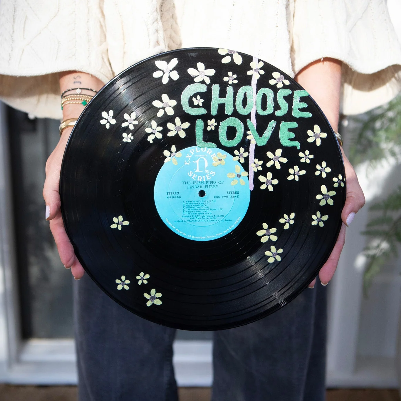 Choose Love Yellow Flowers- Vinyl Record - Image 2