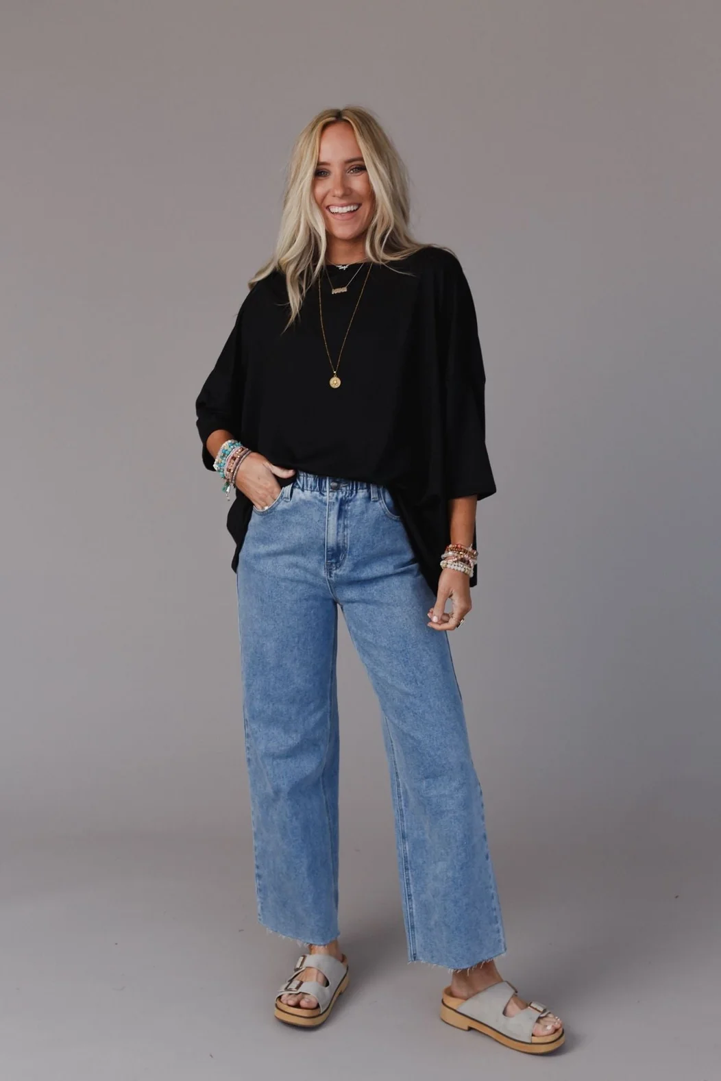 Cozy Cool Oversized Tee - Black - Image 3