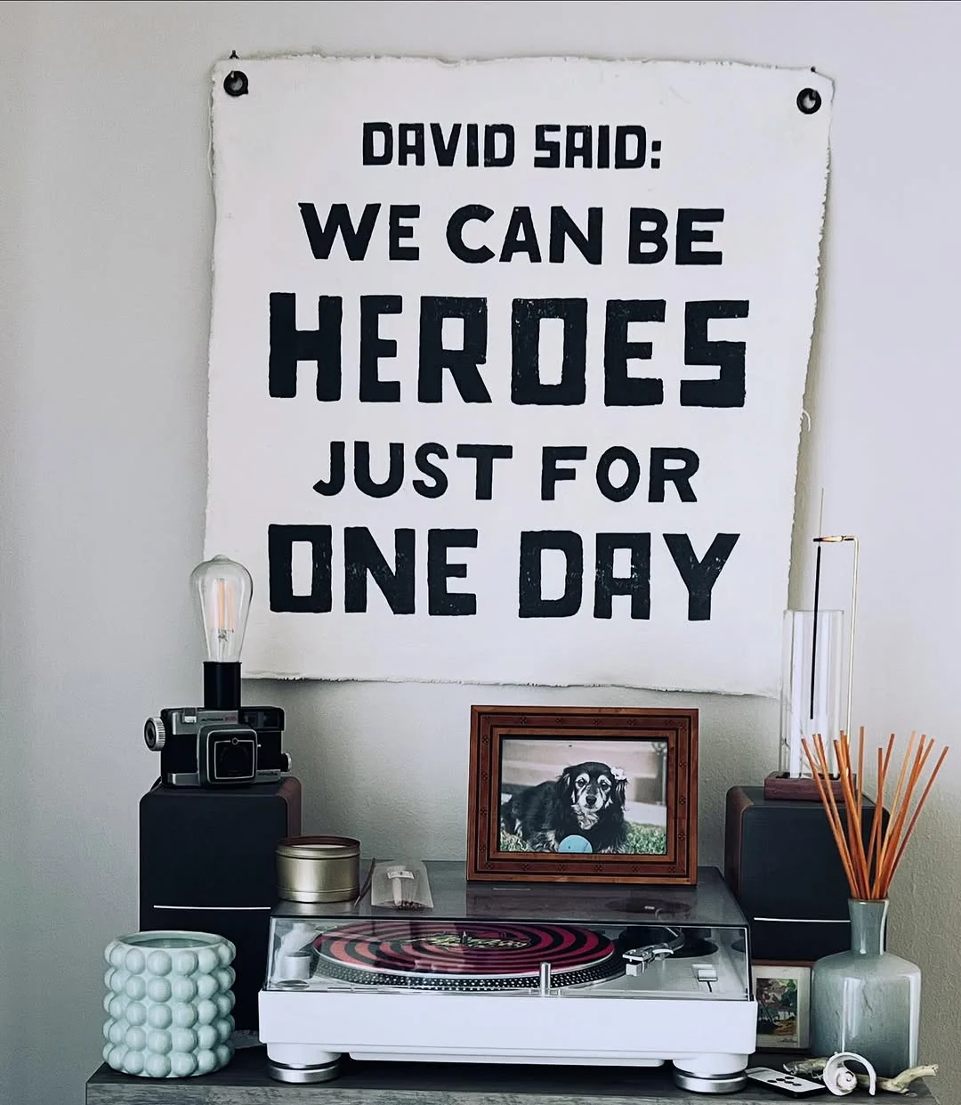 David Said 25"x25" Hand Painted Wall Hanging - Image 3