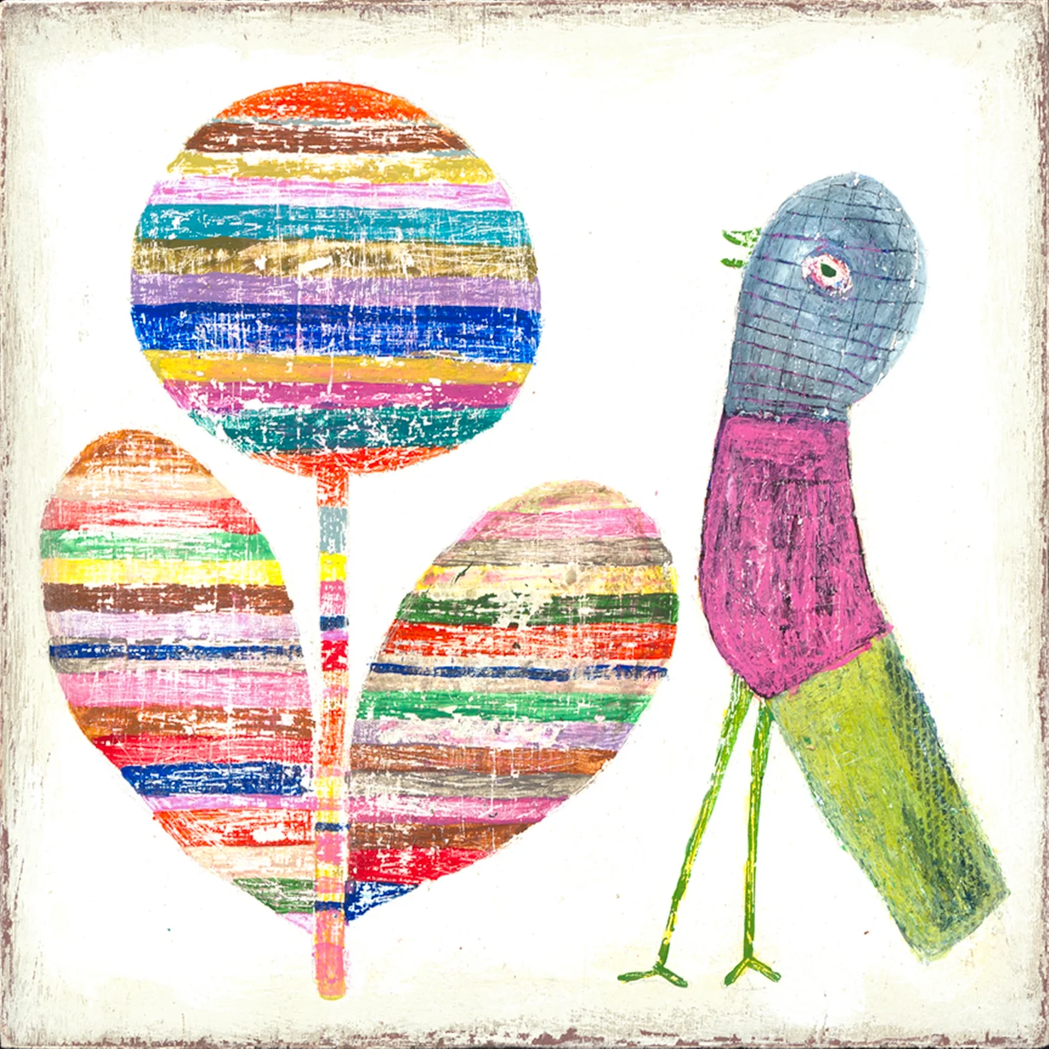 Flower & Bird Art Print - Image 3