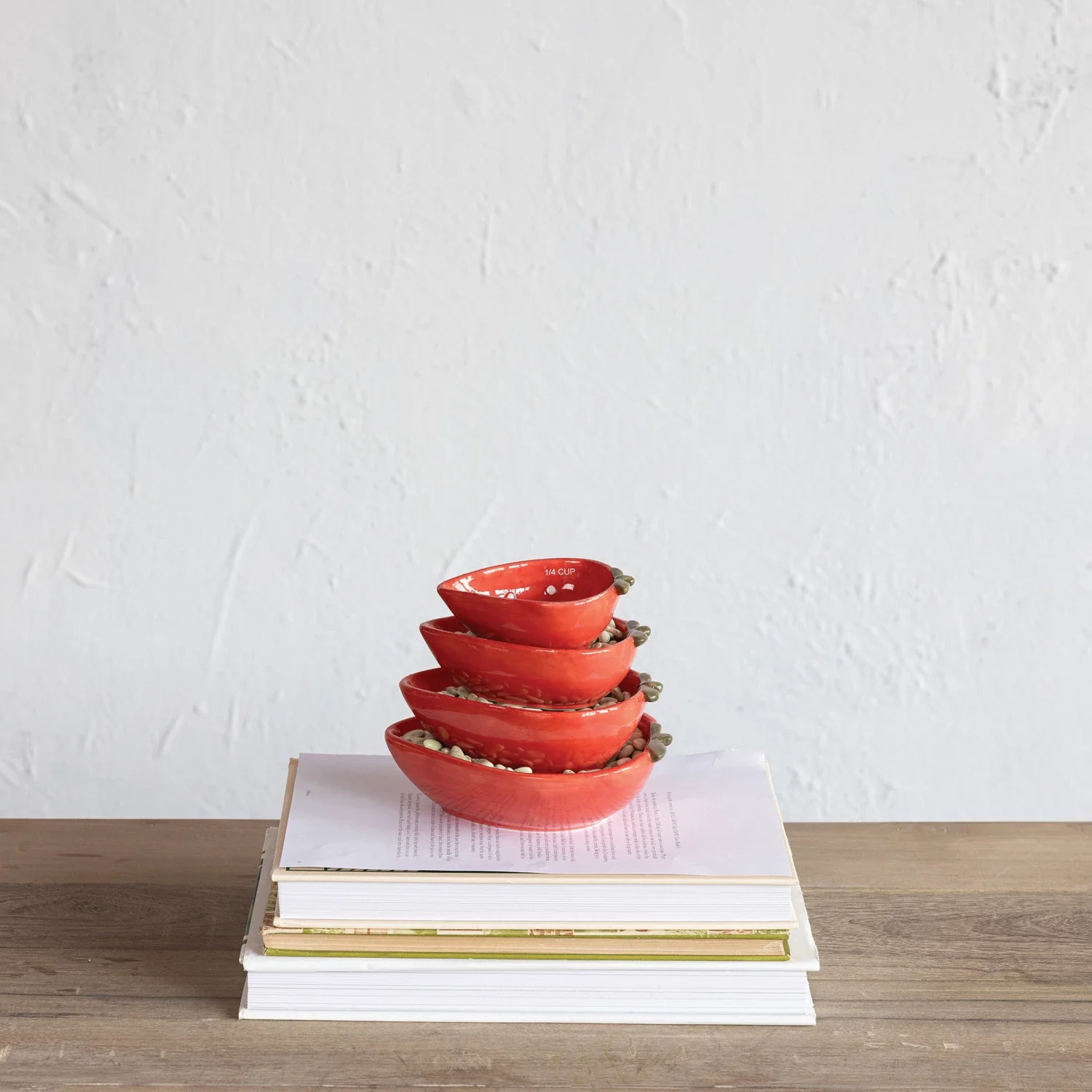 Hand-Painted Strawberry Measuring Cups, Set of 4 - Image 2