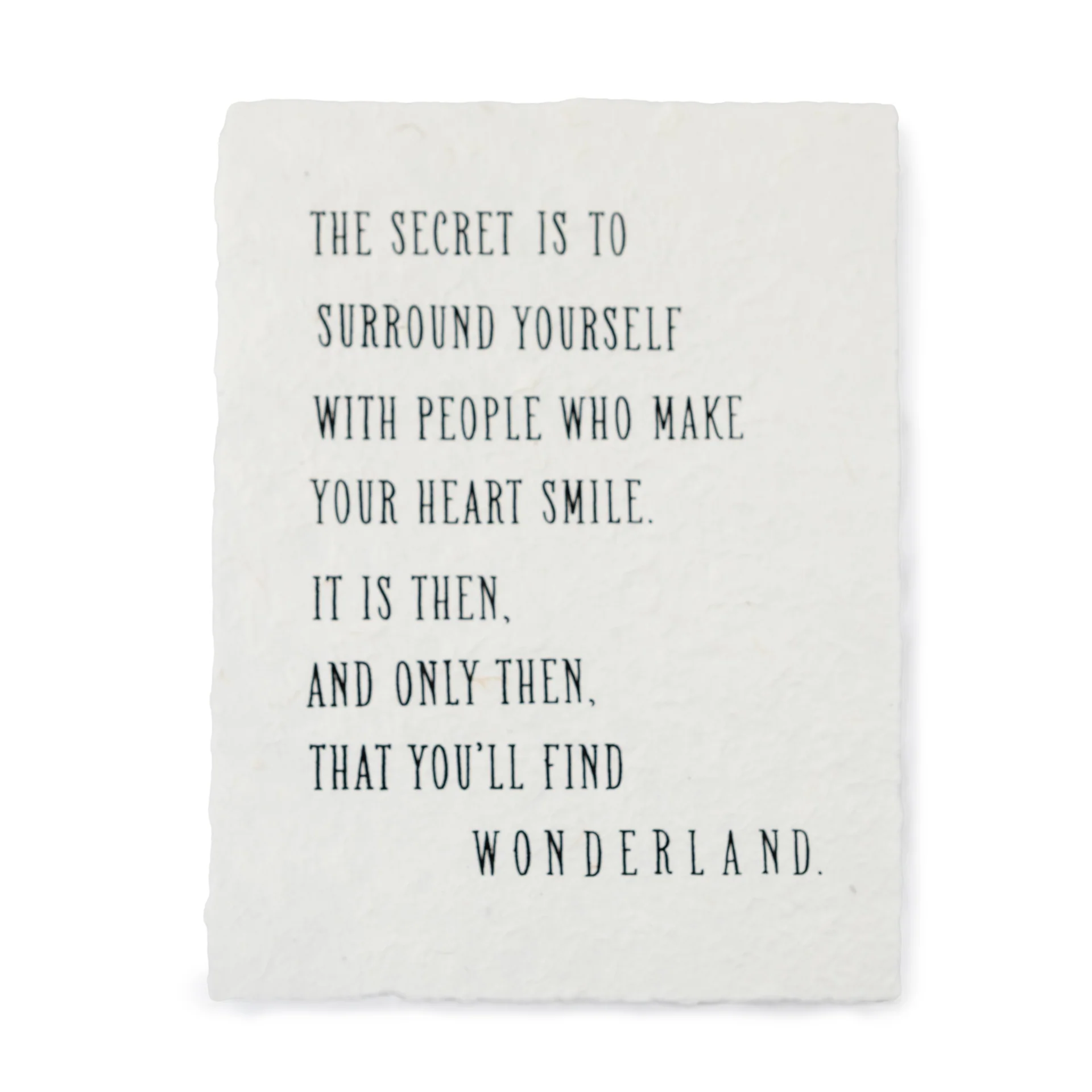 The Secret Is Handmade Paper Print
