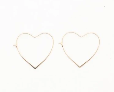 Heart Hoops- Gold