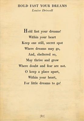 Hold Fast Your Dreams Art Print - Image 3