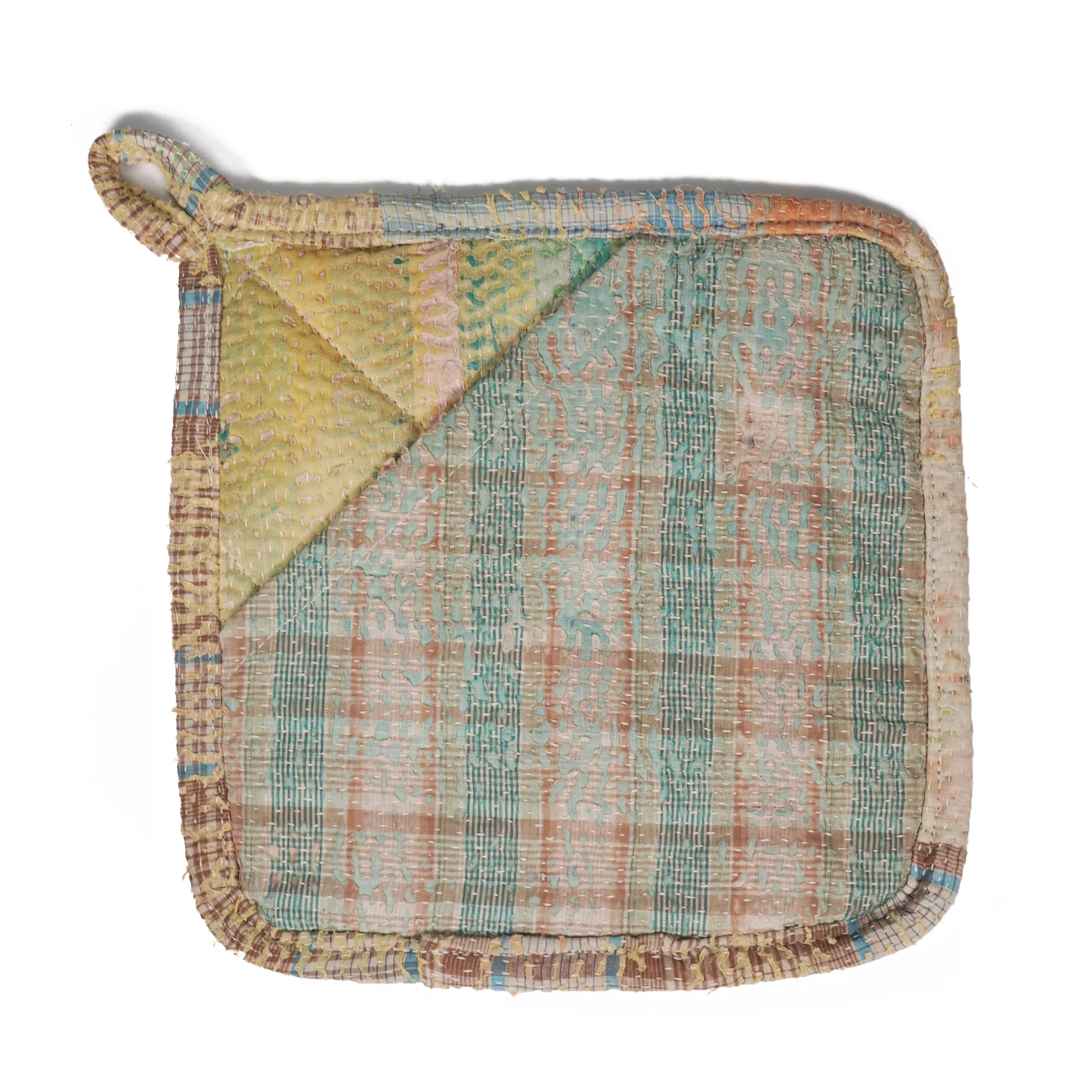 Kantha Stitched Potholder - Image 2