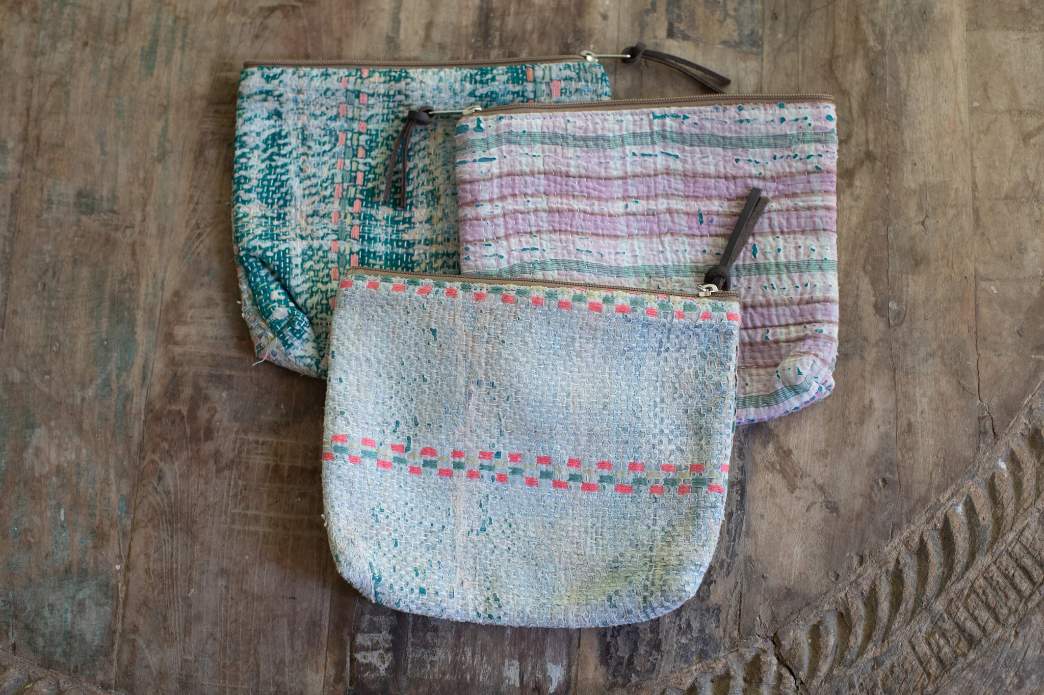 Kantha Zip Bag - Image 2