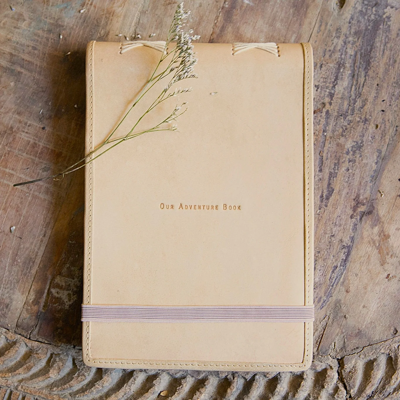 Our Adventure Book Signature Leather Journal - Honey - Image 2