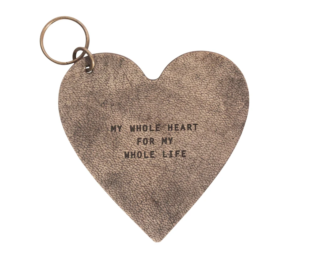 Leather Heart Keychain - Image 4