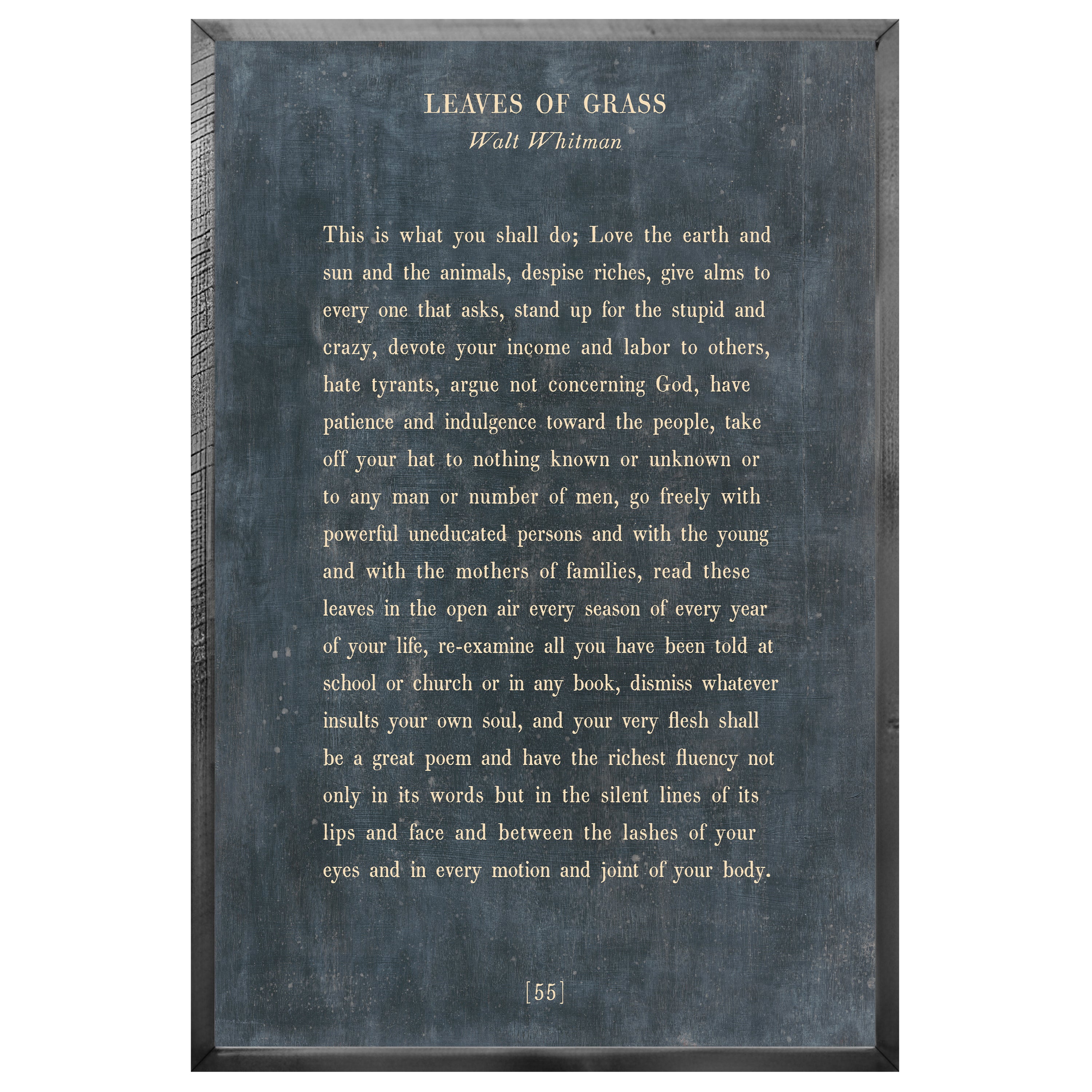 Leaves of Grass - Poetry Collection (Grey Wood) - Art Print - Image 2