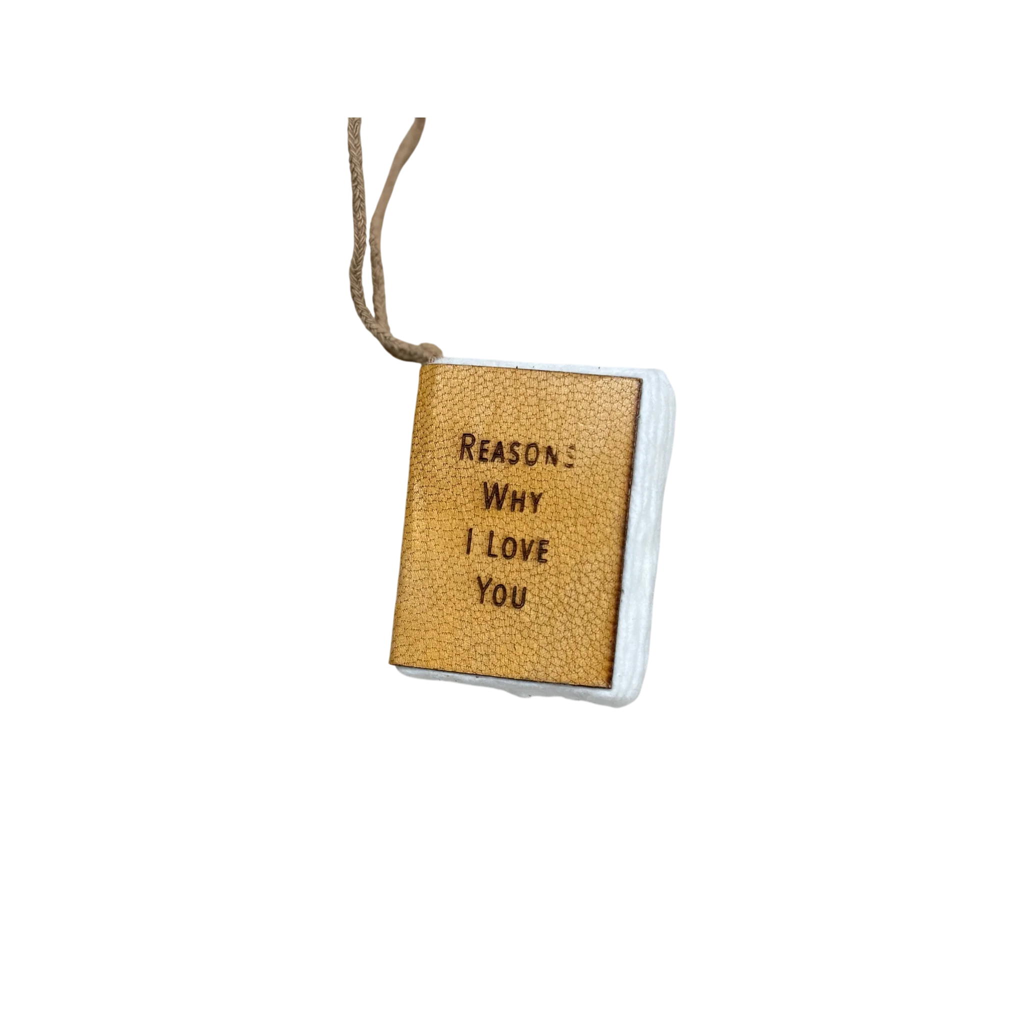 Little Book Ornament with Cotton Hanger - Reasons Why I Love You