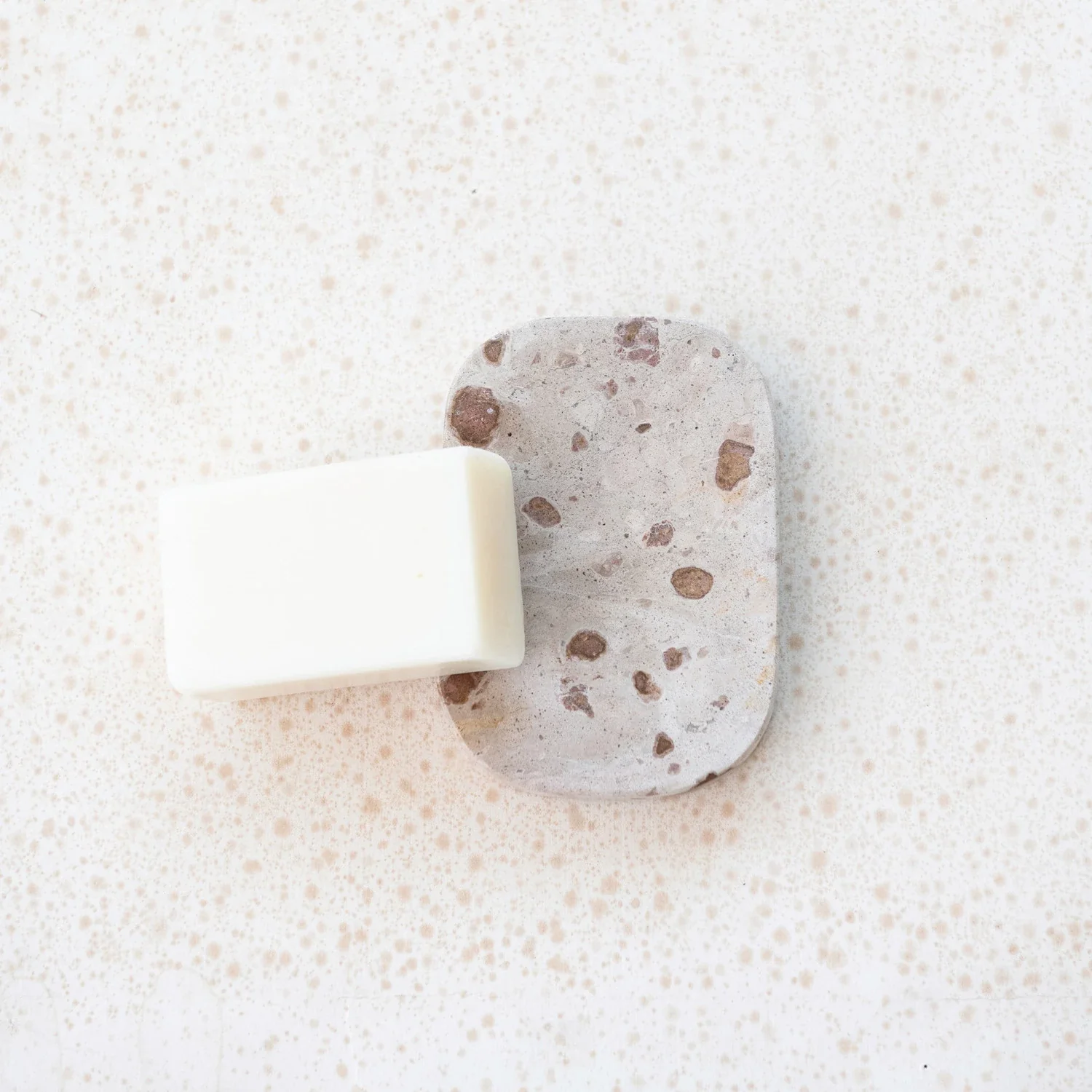 Marble Soap Dish, Buff Color - Image 2