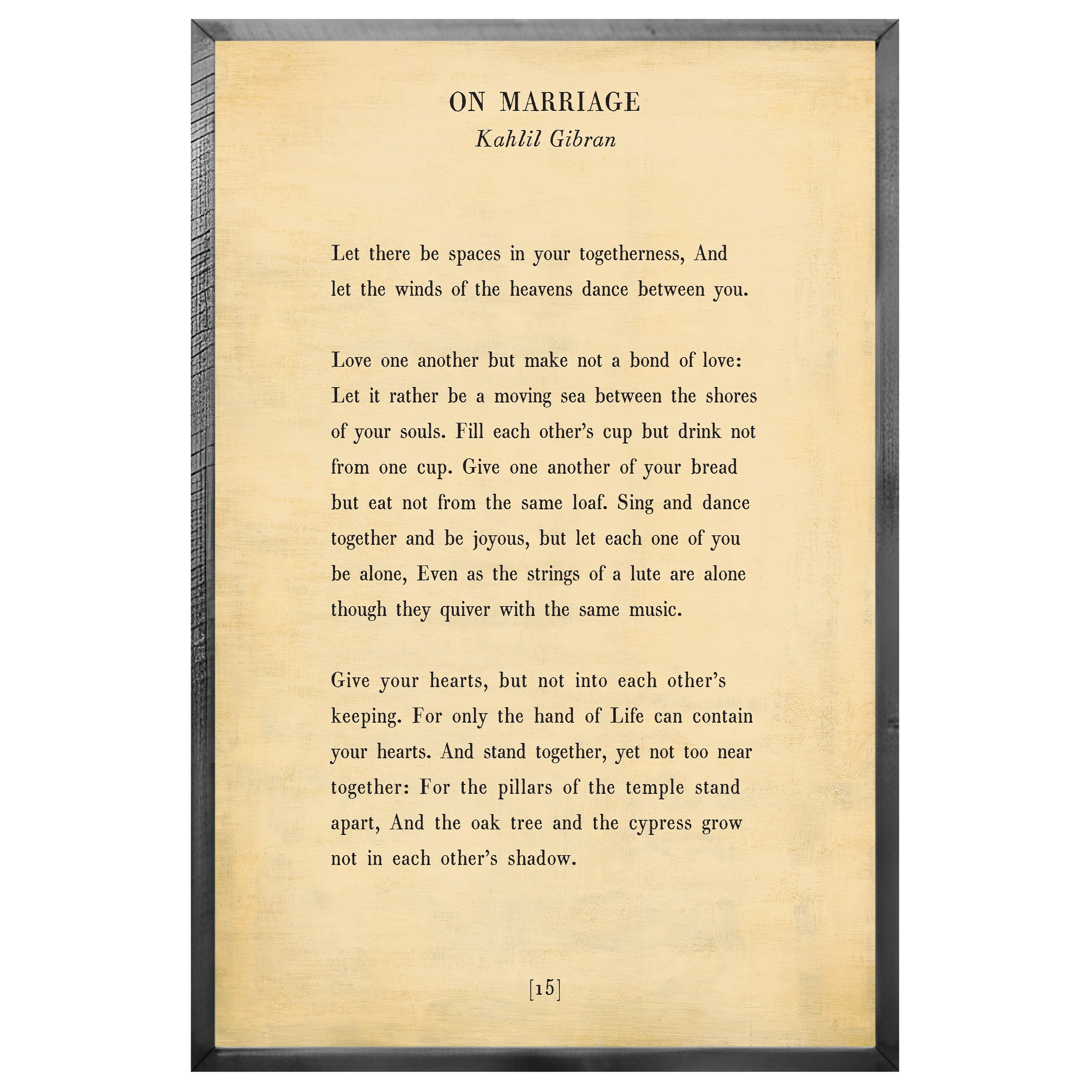On Marriage Art Print - Grey Wood - Image 2