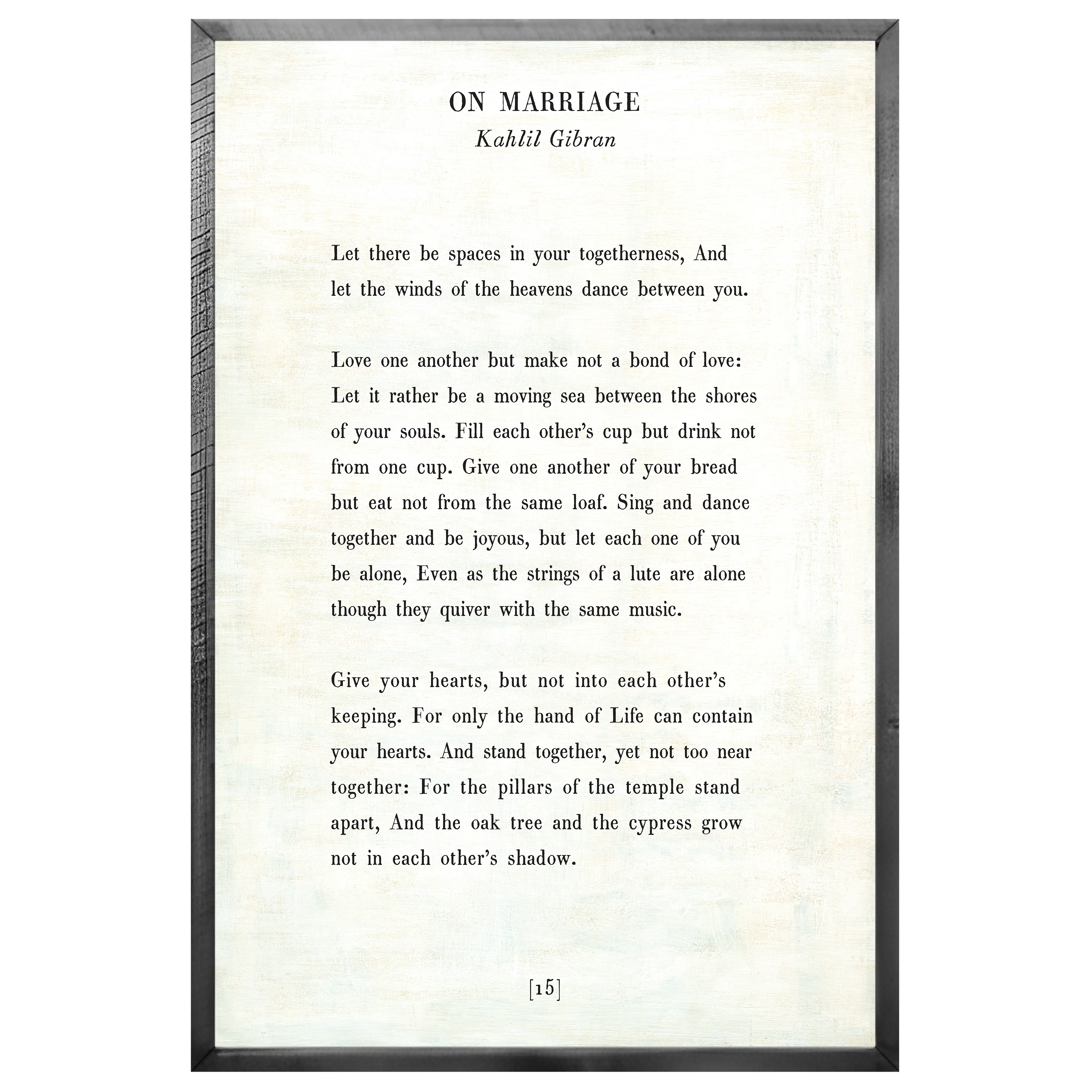 On Marriage Art Print - Grey Wood - Image 3