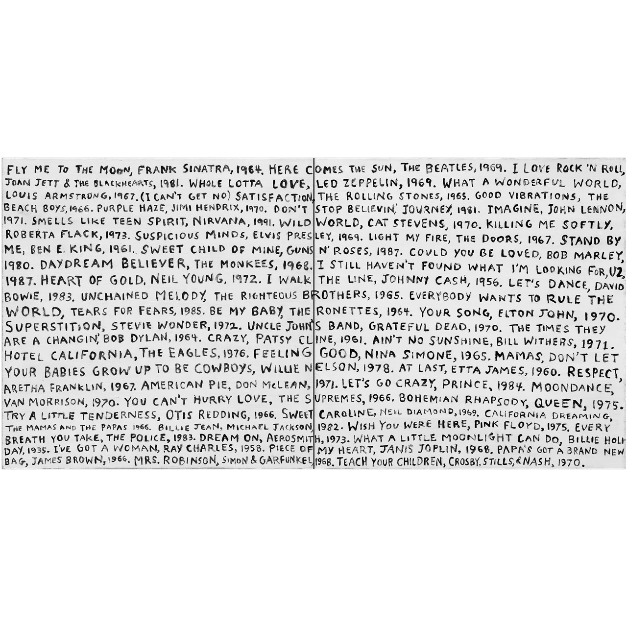 Playlist - White - Art Print