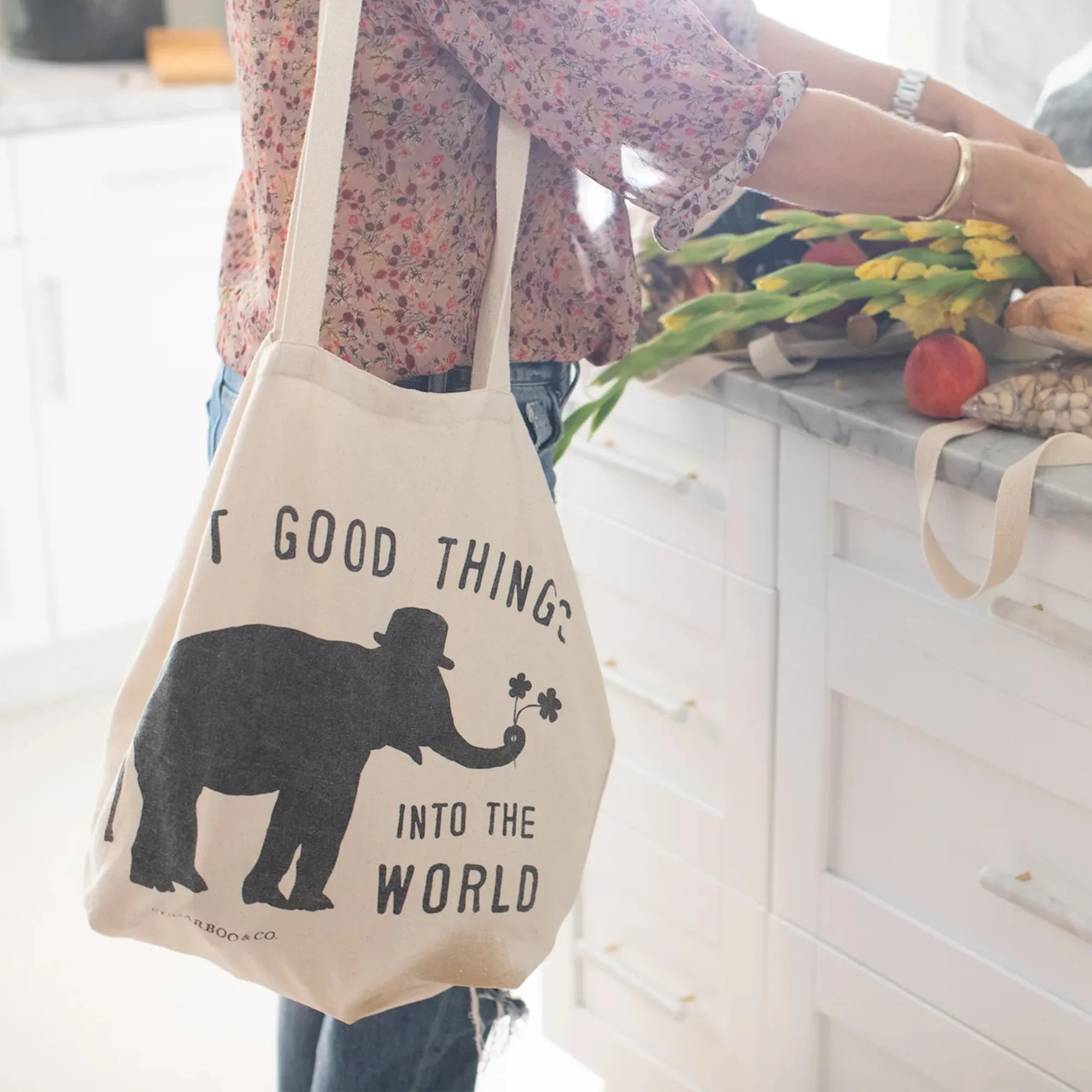 Good Things Elephant Canvas Tote - Image 2