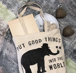 Good Things Elephant Canvas Tote - Image 3