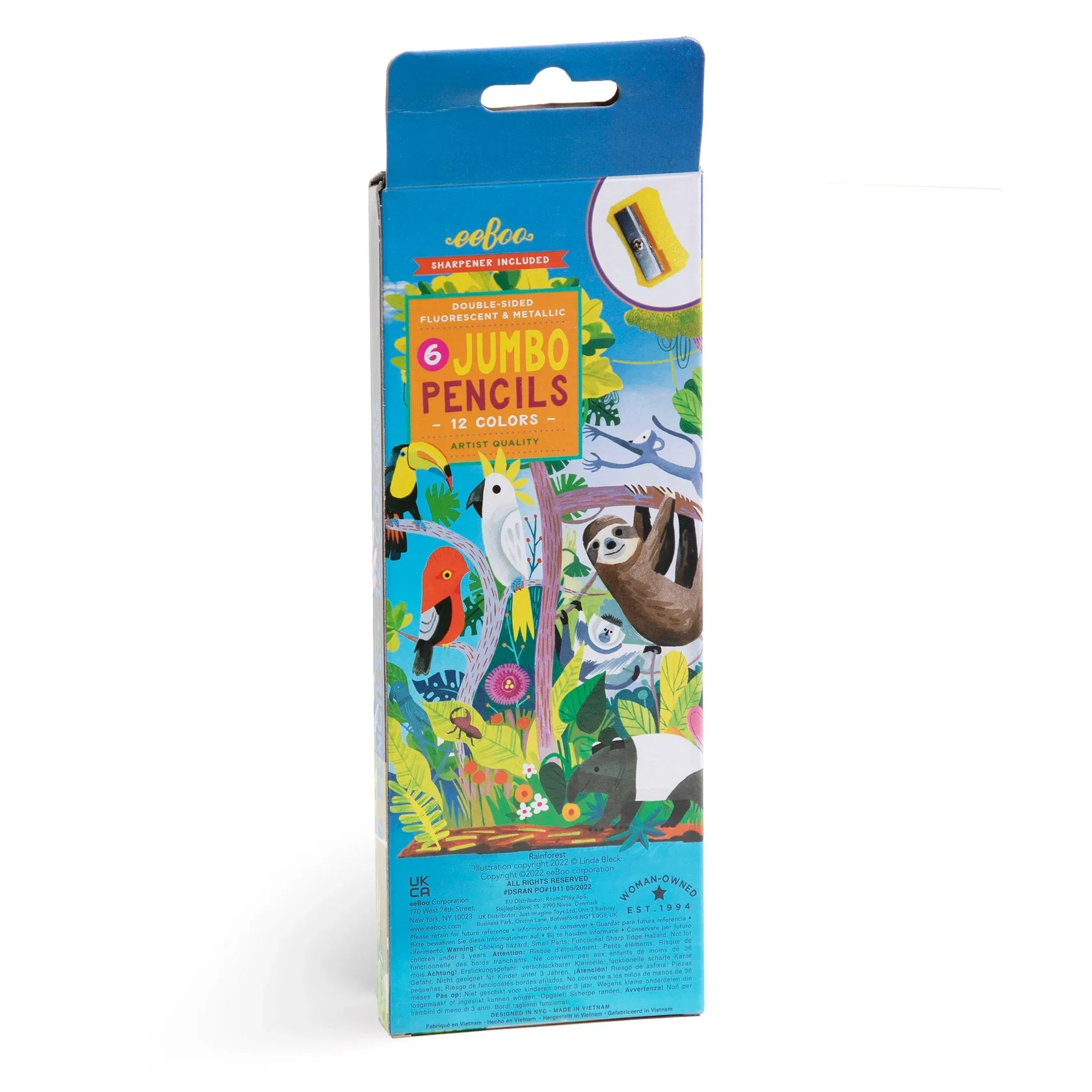 Rainforest 6 Jumbo Double-Sided Color Pencils - Image 2