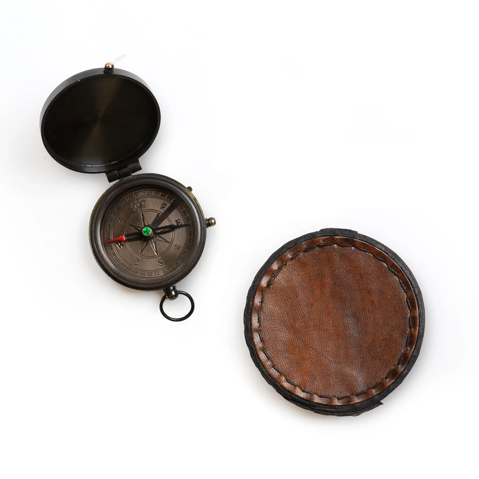 Robert Frost Compass with Leather Case - Image 2