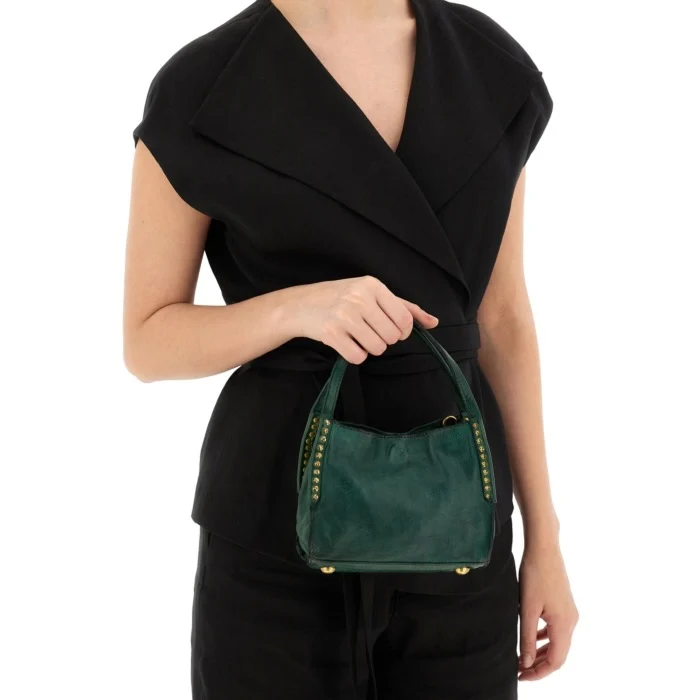 Shopping Cowhide Bag w/ Studs - Image 2