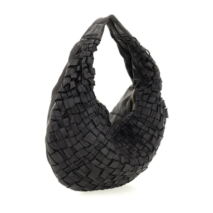 Small Shoulder Bag in Woven Cowhide - Image 2