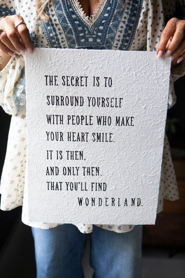 The Secret Is Handmade Paper Print - Image 2
