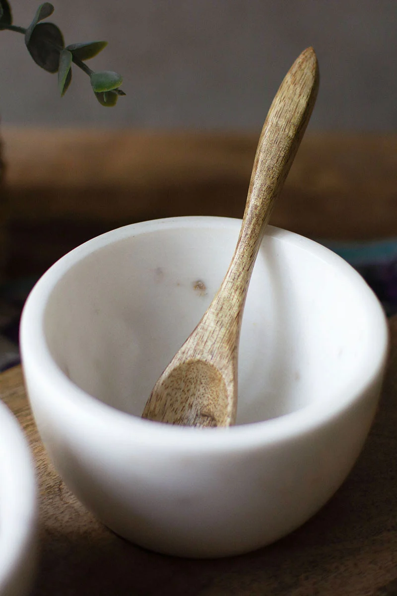 Three White Stone Serving Bowl Set - Image 2