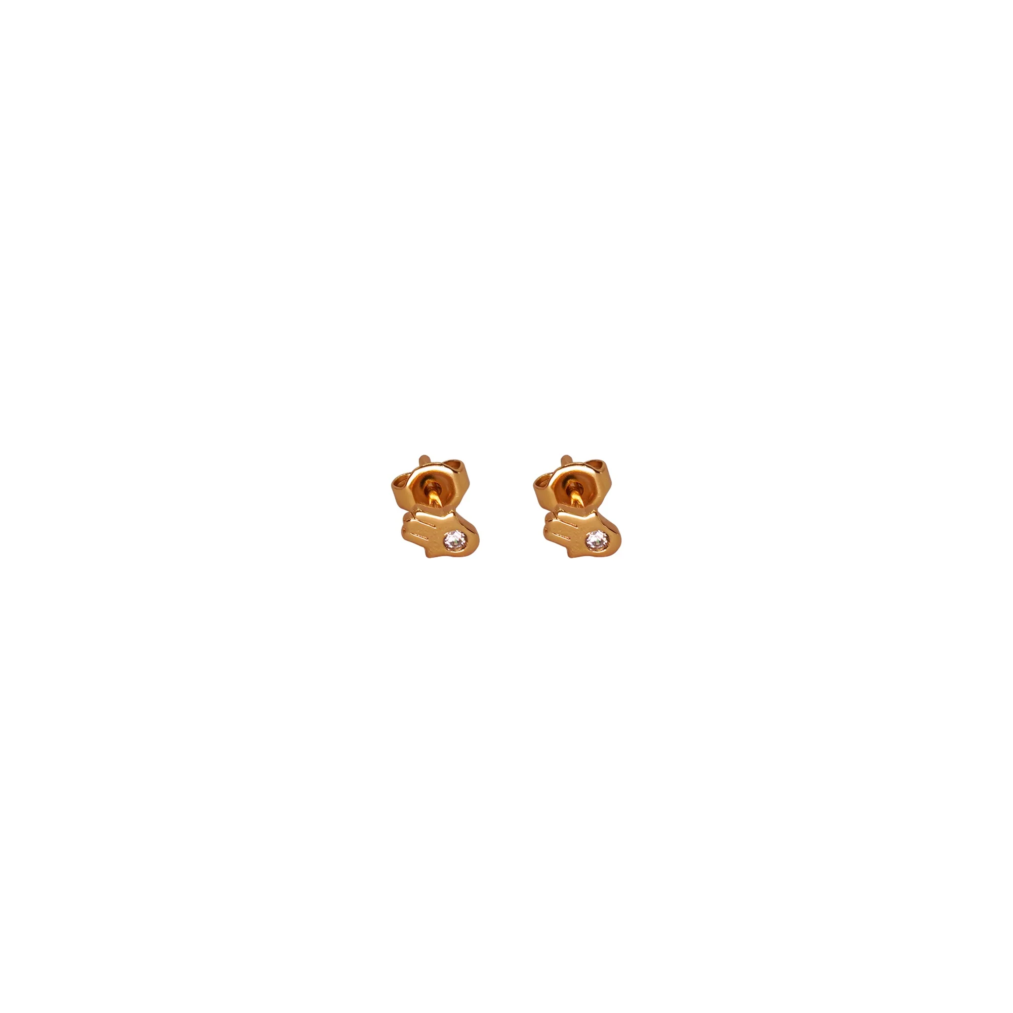 Tiny Hand Stud Earrings