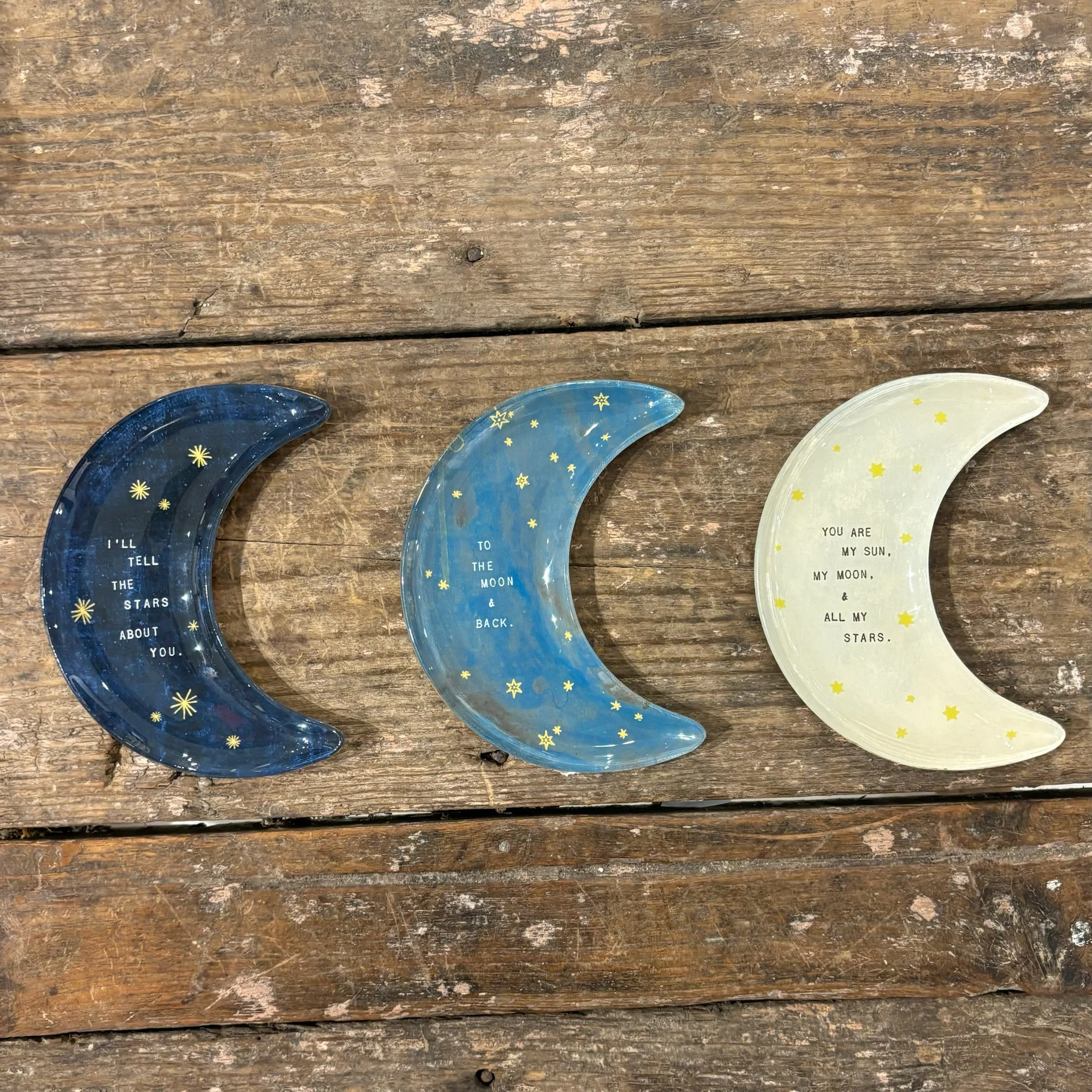 To The Moon & Back Small Moon Decoupage Plate - Image 2