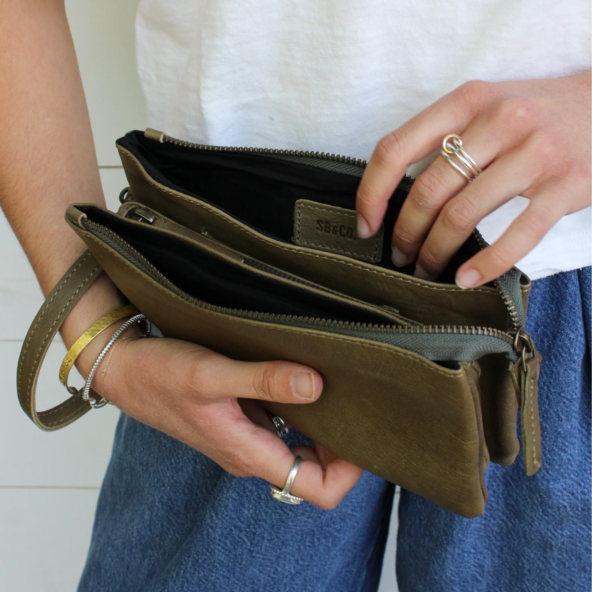 Triple Wristlet- Moss - Image 3