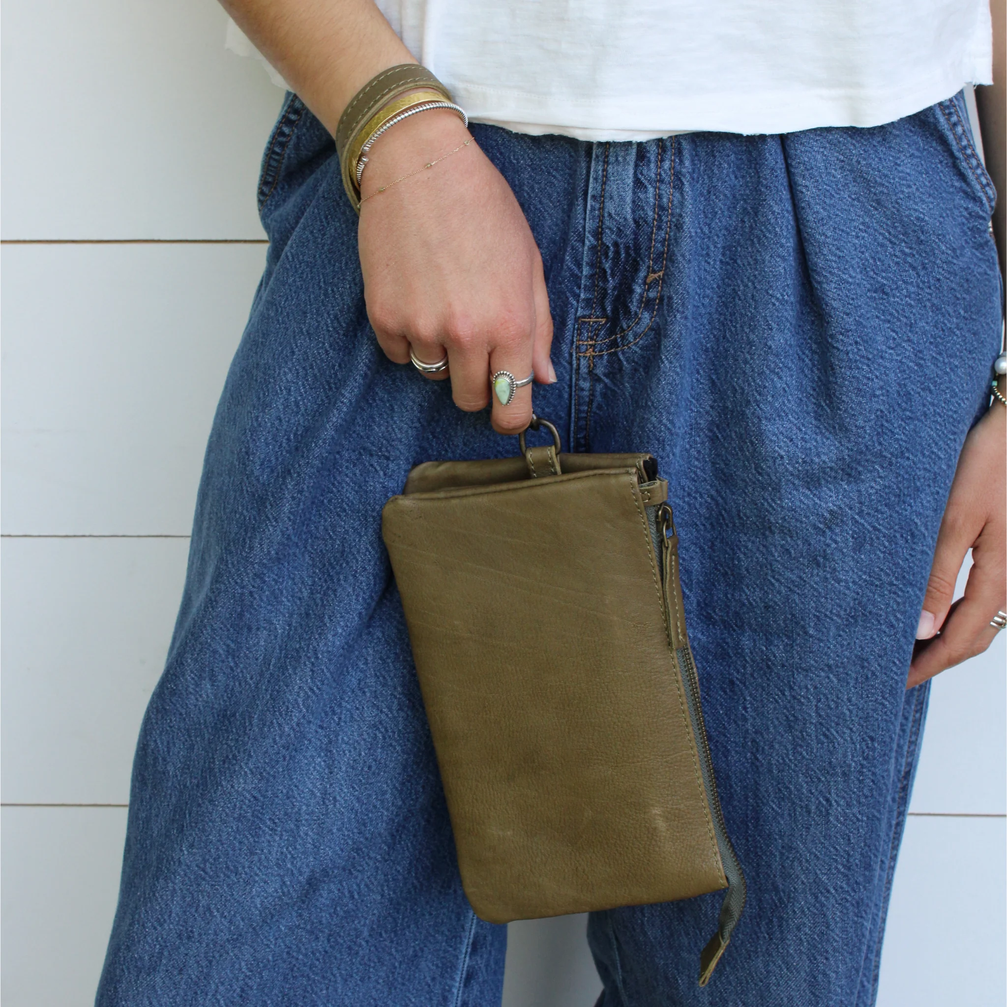 Triple Wristlet- Moss - Image 4