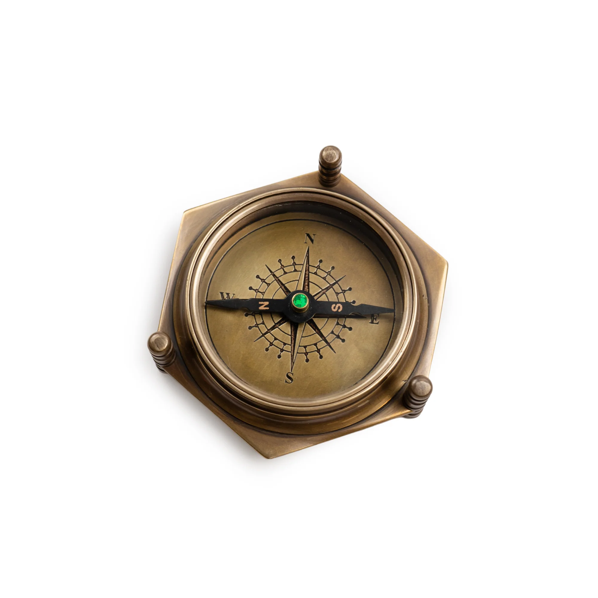 Tripod Compass in Oscar Wilde Wooden Box - Image 4