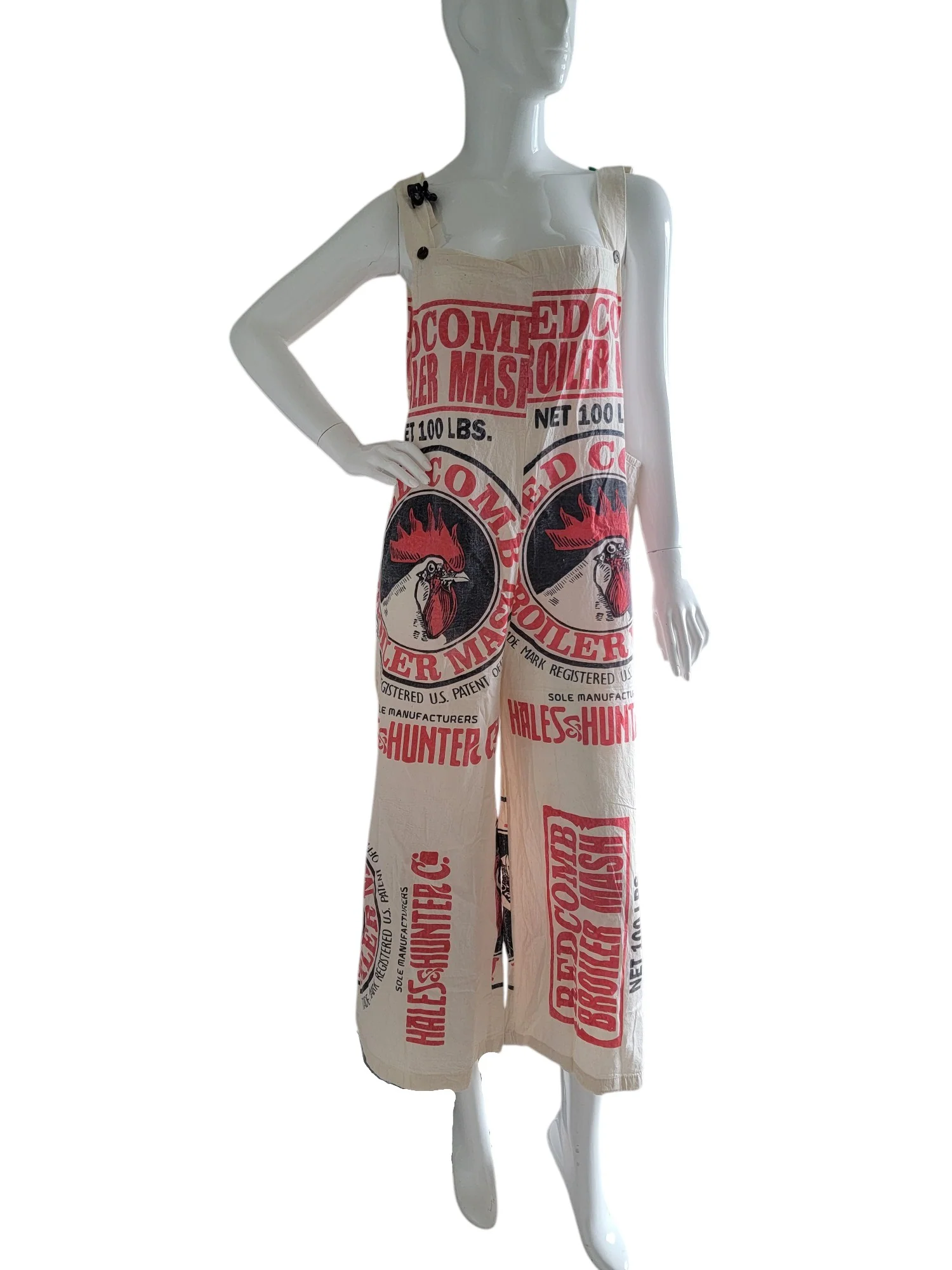 Vintage Print Jumpsuit w/ Straps - Image 4