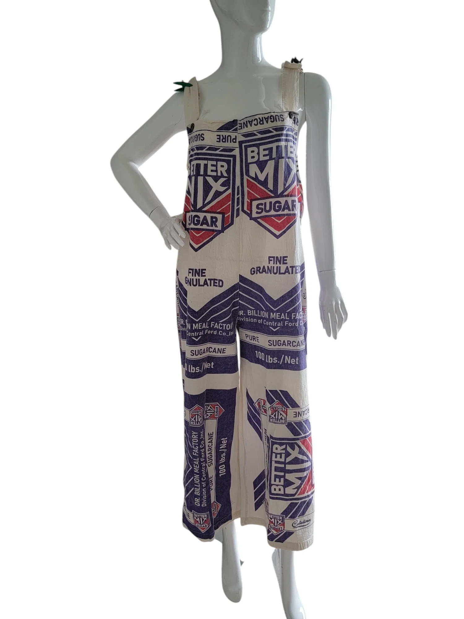 Vintage Print Jumpsuit w/ Straps - Image 5