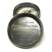 Walt Whitman Compass with Leather Pouch - Image 2