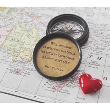 Walt Whitman Compass with Leather Pouch - Image 4