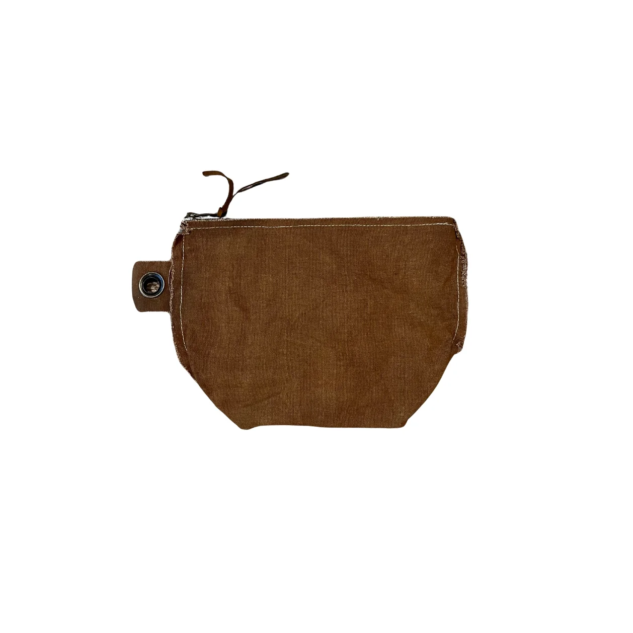 Washed Canvas Zip Bag- Clay