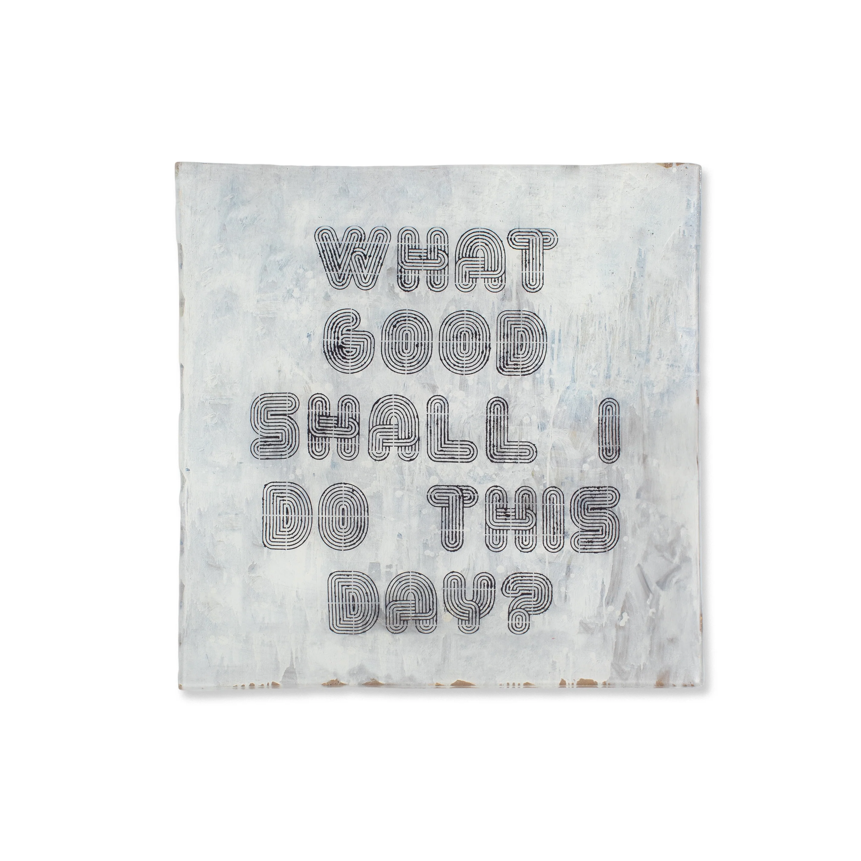 ***What Good Shall I Do Square Decoupage Plate