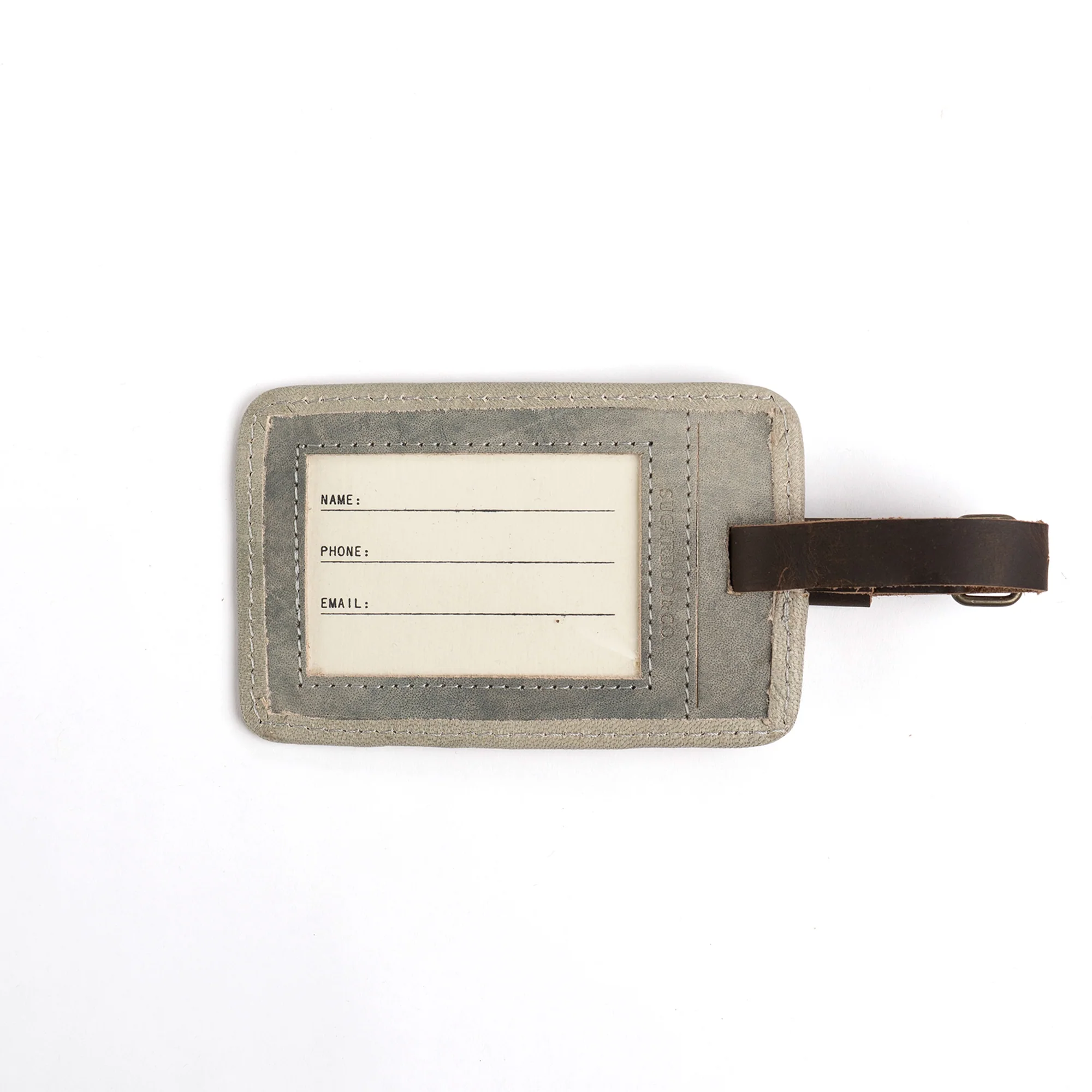 When You Put Love Out (Laverne Cox) Leather Luggage Tag - Stone - Image 2