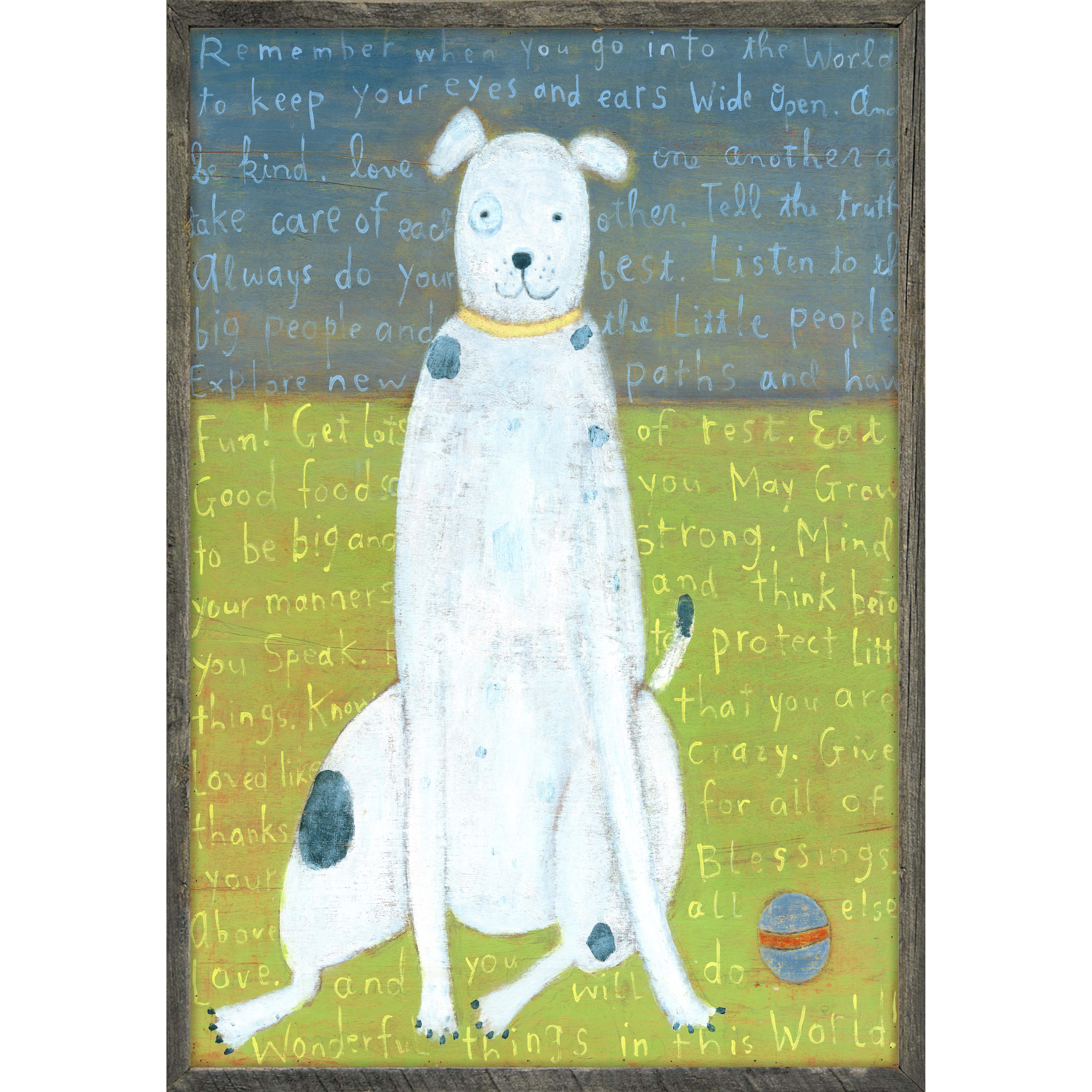 White Boy Dog Art Print - Image 3
