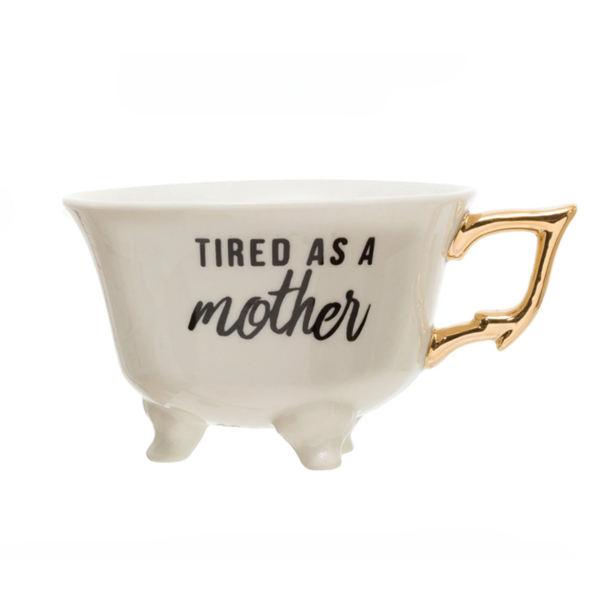 White Stoneware Footed Teacup 2nd Edition - Image 6